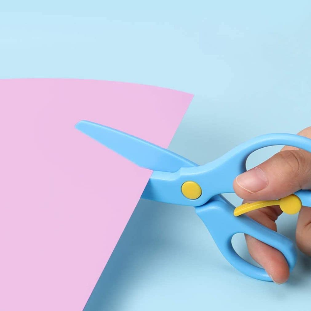 8 Pack Kids Safety Scissors - Preschool Training Scissors for Toddlers, Left-Handed & Right-Handed, Plastic Playdough & Craft Scissors for DIY Art Projects - Perfect for Classroom, Homeschool & Early Childhood Development Activities