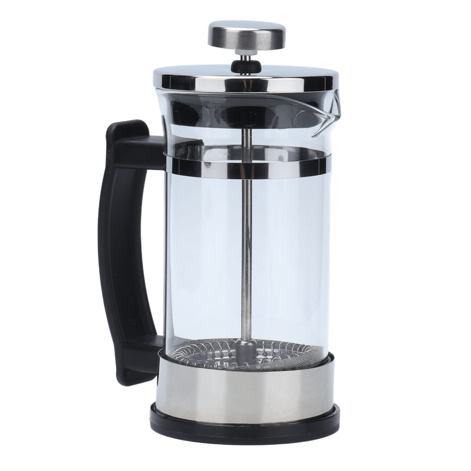 Stainless Steel French Press Coffee Maker - 350ml Hand Brew Coffee Press Pot with Mug for Home, Office & Travel | Perfect for Espresso, Tea & Cold Brew