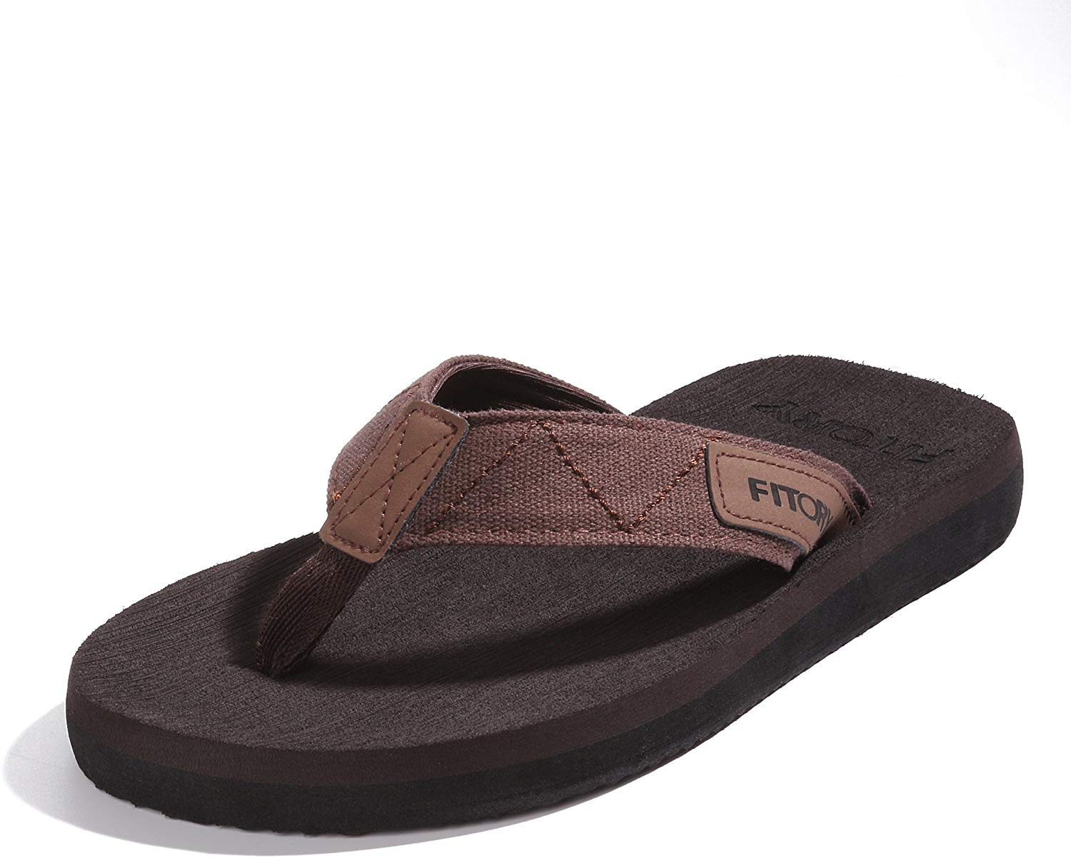 FITORY Men's Comfortable Flip Flops Sandals - Lightweight Beach Slippers for Summer, Pool, and Outdoor Wear - Sizes 6-15 US