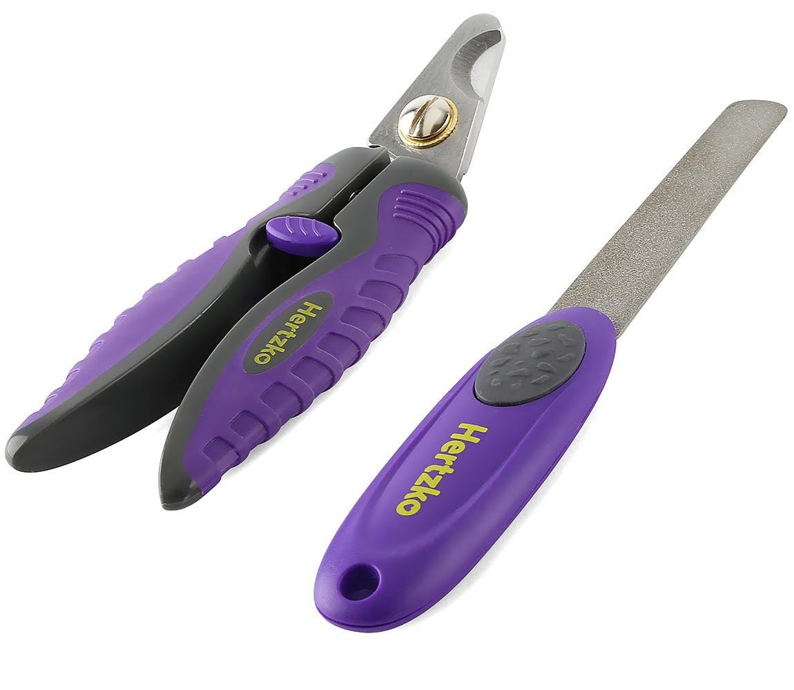 Hertzko Dog & Cat Nail Clippers for Large & Medium Pets - Professional Pet Nail Trimmer with Safety Guard to Prevent Over Cutting - Perfect for Home Grooming & Pet Care Routine