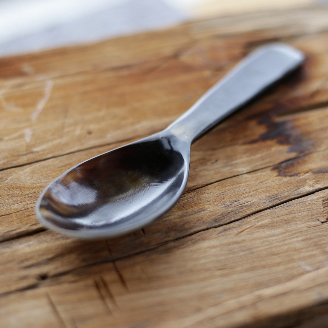 Premium Horn Spoon HS730 P134 - Handcrafted Natural Horn Utensil for Soup, Rice & Desserts - Perfect for Eco-Friendly Dining & Kitchen Use