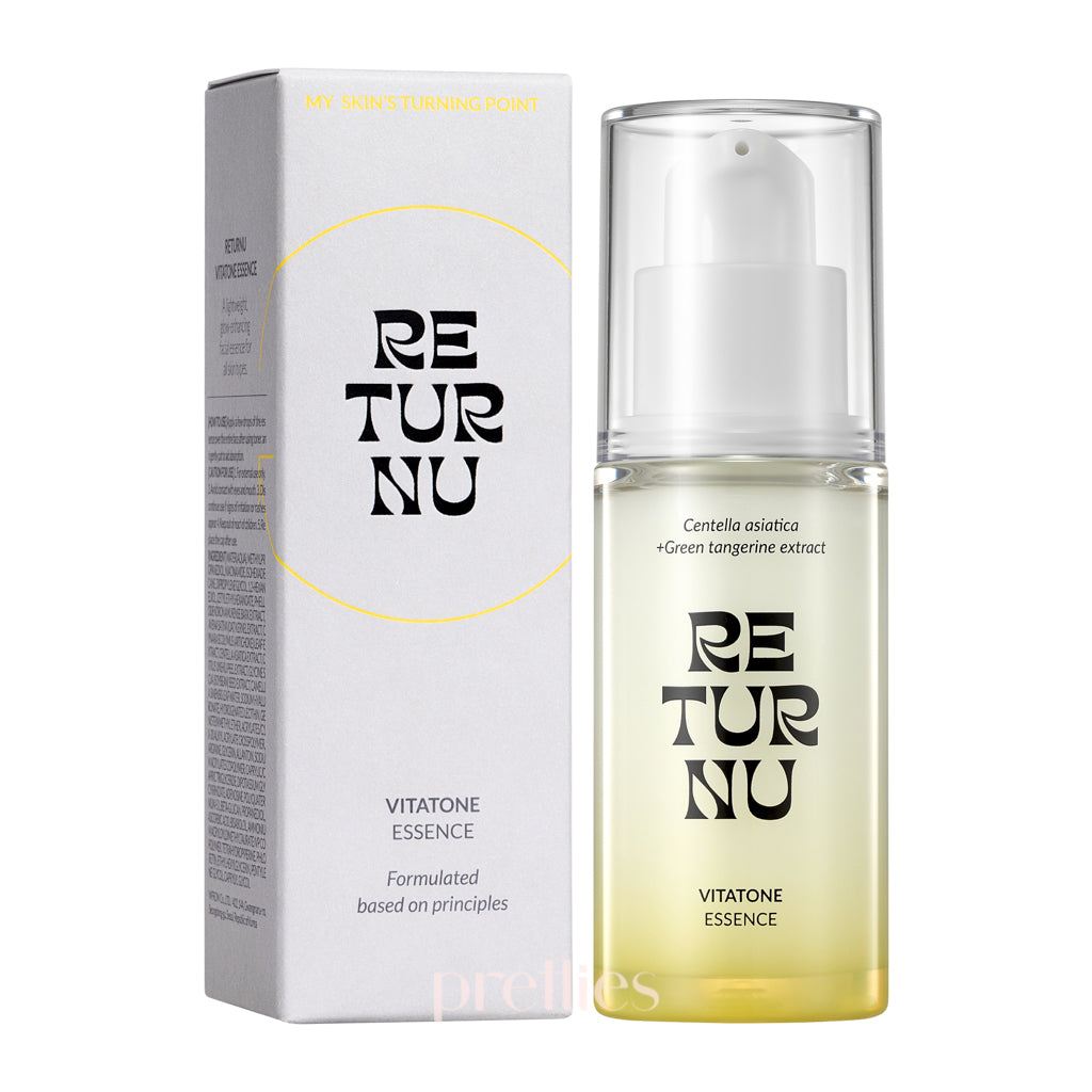 RETURNU Vitatone Essence 30ml - Anti-Aging Facial Serum with Hyaluronic Acid & Vitamin C for Hydration & Brightening | Day & Night Skincare Routine