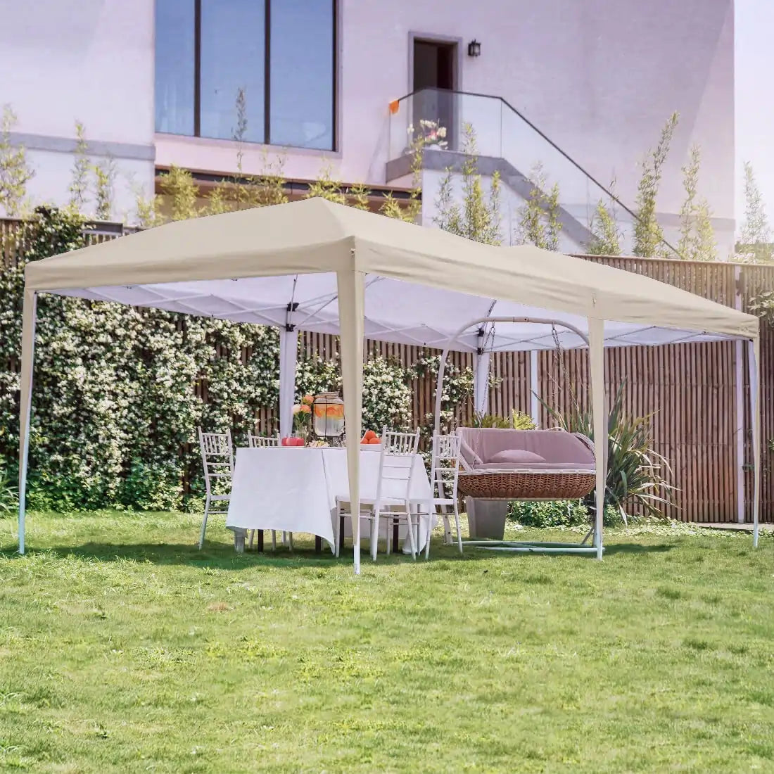 10'x20' EZ Pop Up Canopy Tent - Instant Shelter for Outdoor Events, Parties, Camping & Beach - Waterproof & UV Protection