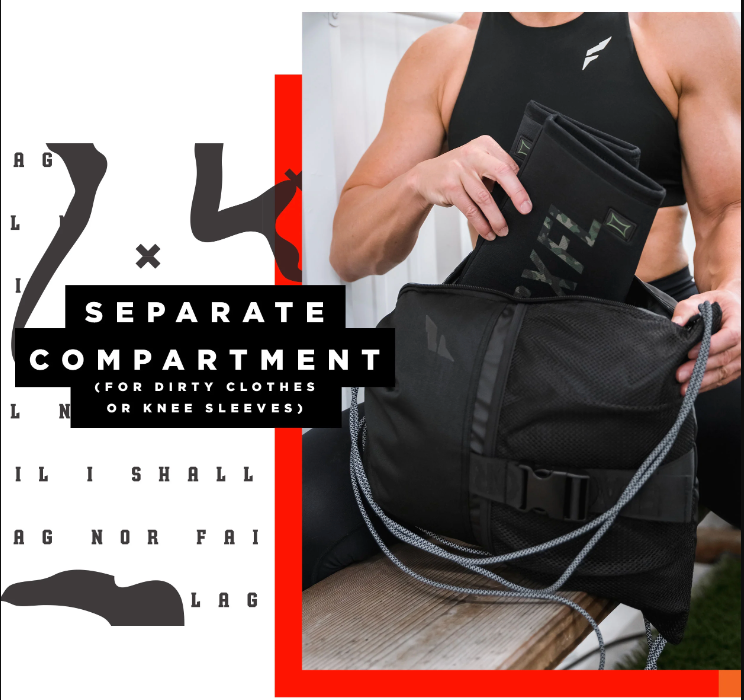 GYM BRO BAG LITE - Lightweight Gym Backpack for Men, Durable Workout Bag with Multiple Pockets, Perfect for Fitness, Travel & Work - Black