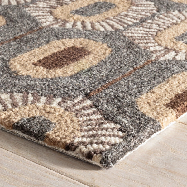 Dash & Albert Stowe Hand Micro Hooked Wool Rug - Soft & Durable Area Rug for Living Room, Bedroom, Dining Room - Cozy Home Decor & Floor Covering