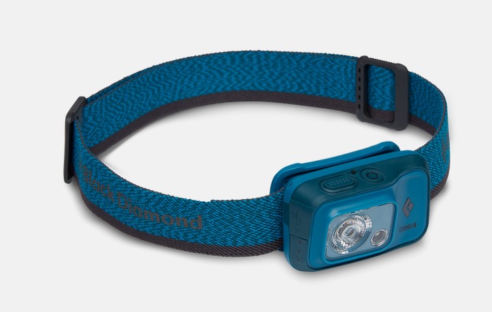 Black Diamond Cosmo 350 R Headlamp - Rechargeable LED Headlight for Camping, Hiking & Outdoor Adventures | Waterproof & Lightweight Head Torch for Running, Fishing, Night Work