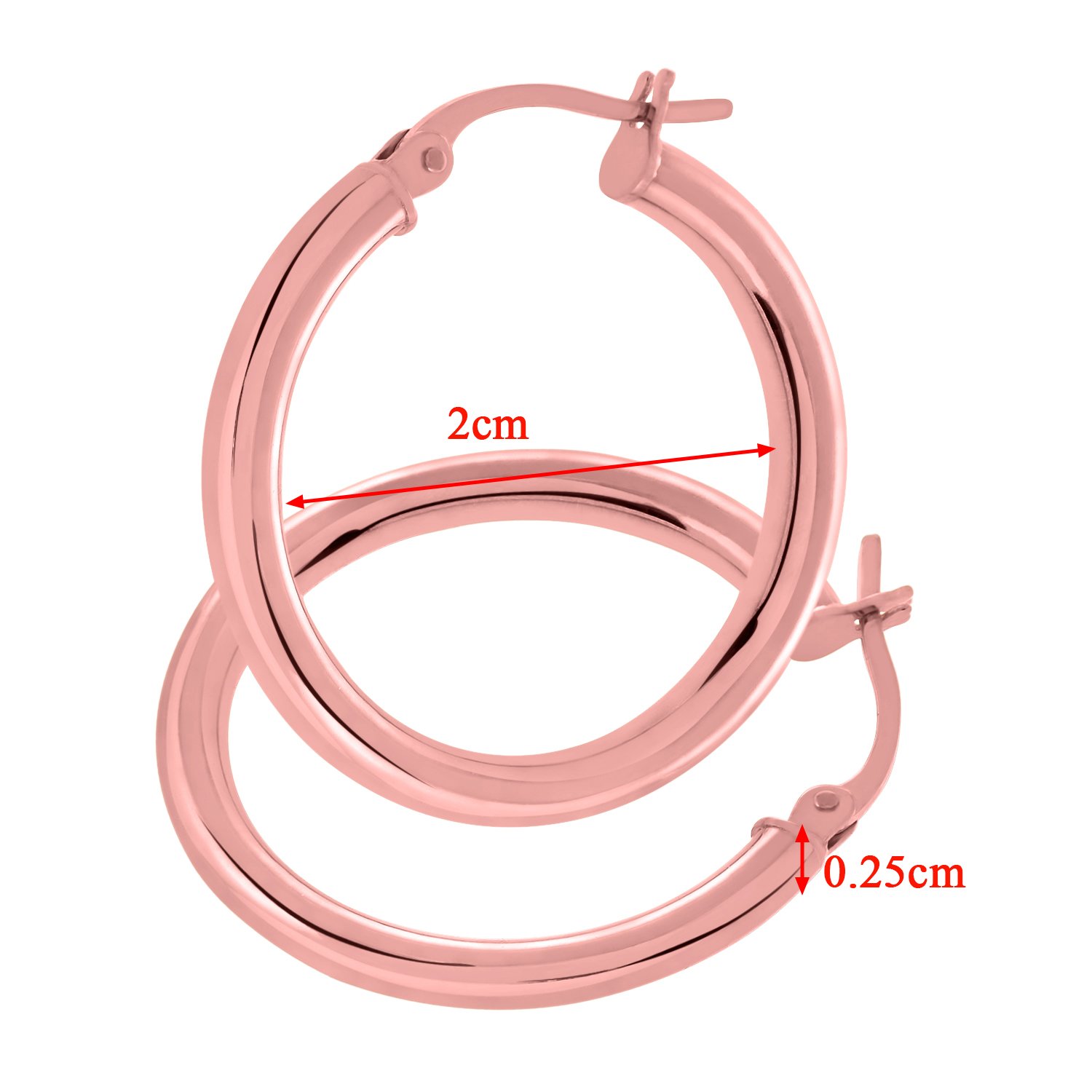 9ct Rose Gold Classic Hoop Earrings for Women - Elegant Everyday Jewelry for Work, Date Night & Special Occasions