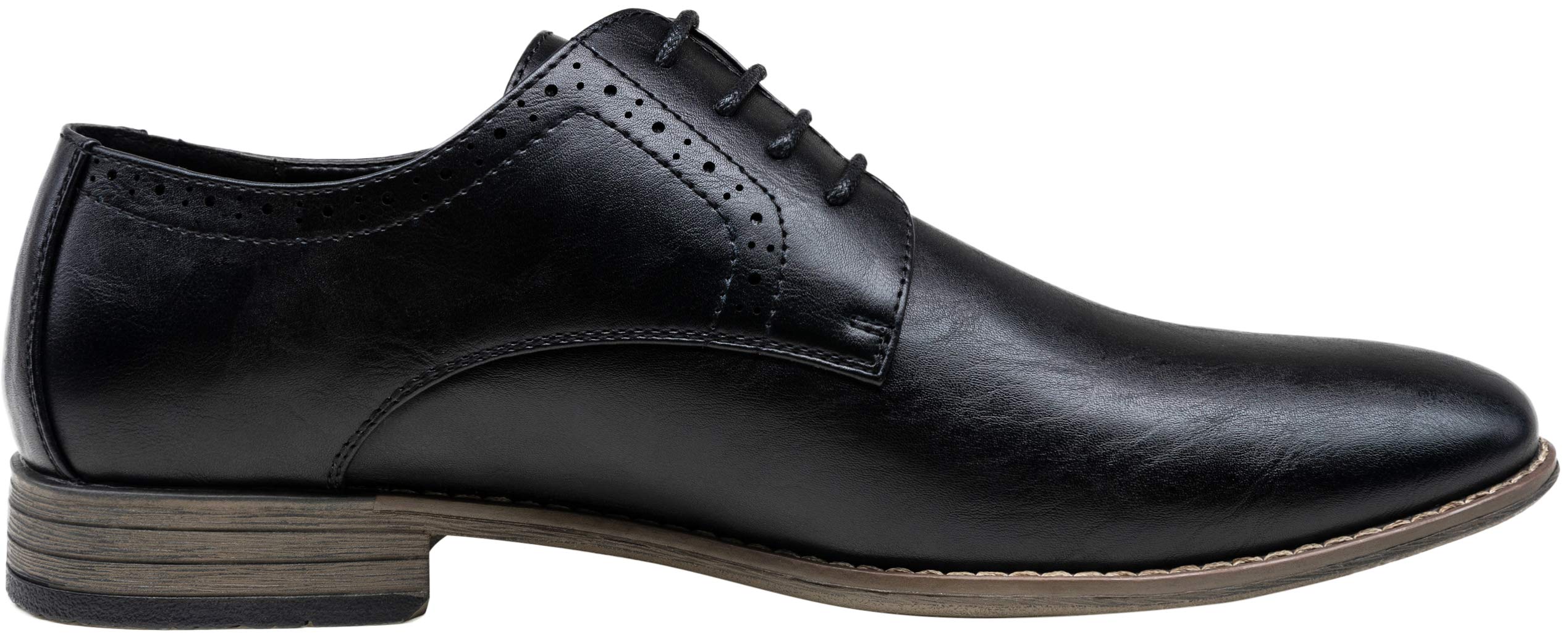 Jousen Men's Oxford Plain Toe Dress Shoes - Classic Formal Derby Shoes for Business, Office & Wedding Occasions