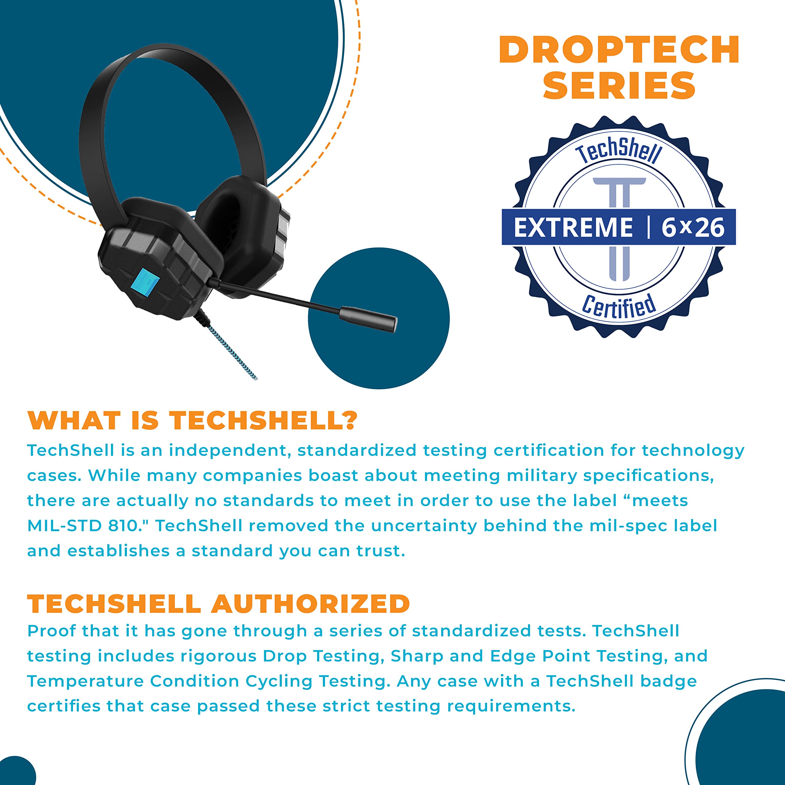 Gumdrop DropTech B1 Kids On-Ear Headphones with Boom Mic - Chew Proof 3.5mm Cord, Drop Tested, Lightweight & Comfortable for K-12 Students - Perfect for Classroom, Online Learning & Homeschool Use - Black