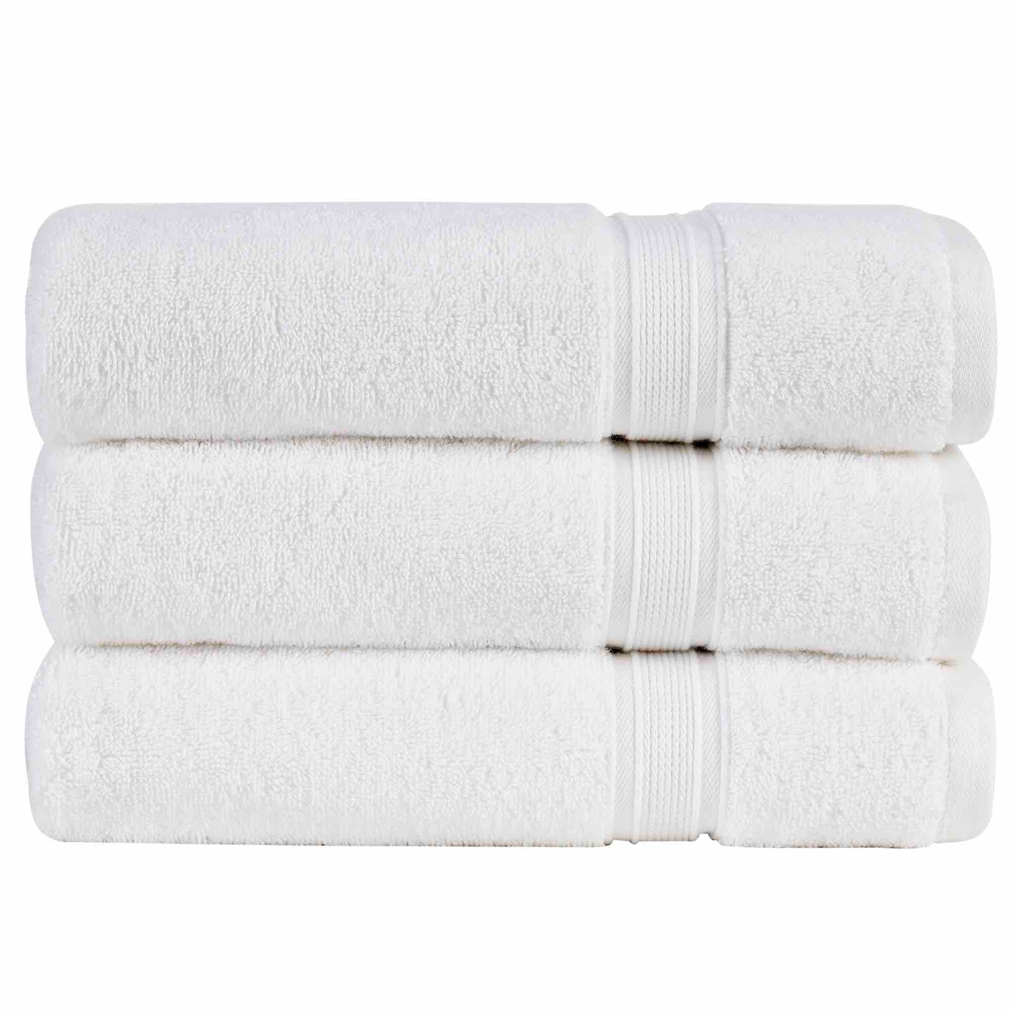 Christy Serene Combed Cotton Bath Towel - Premium Soft & Absorbent White Towel for Spa, Bathroom & Luxury Home Use