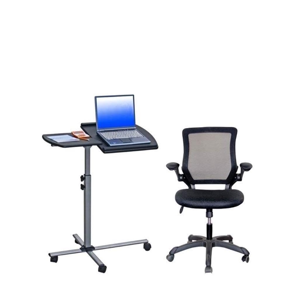 Home Square 2-Piece Office Set with Adjustable Computer Stand & Ergonomic Chair - Perfect for Home Office, Gaming Setup, and Remote Workstations