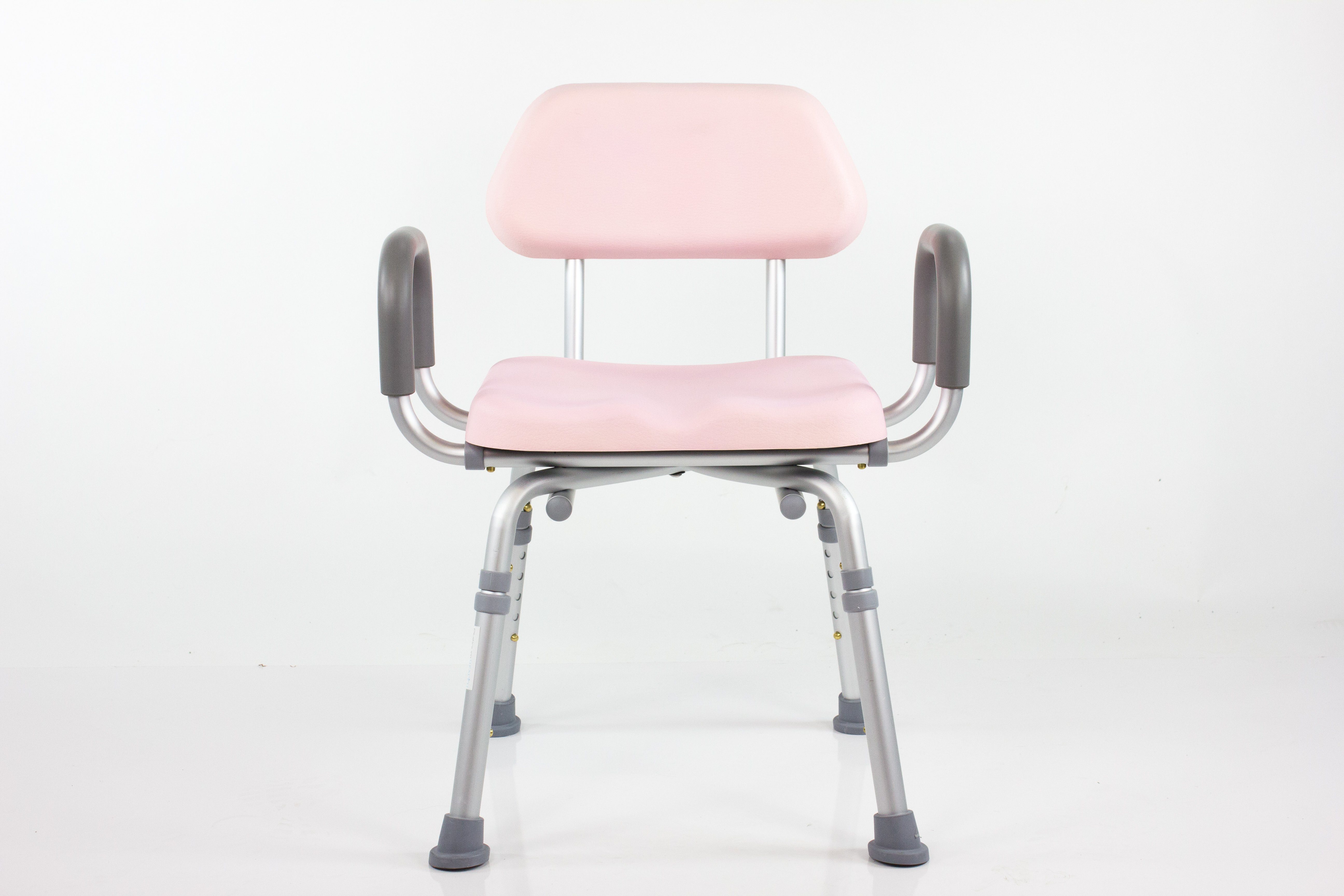 ComfortAble™ Deluxe Padded Bath Shower Chair with Armrests - Non-Slip & Adjustable Height for Elderly & Disabled Safety in Bathroom