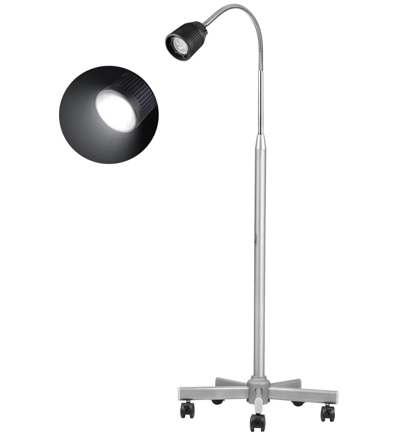 BONEW 35W LED Shadowless Floor Standing Exam Light - Adjustable Medical Examination Lamp for Dental, Surgery, and Clinical Use - Perfect for Hospitals, Clinics, and Home Healthcare