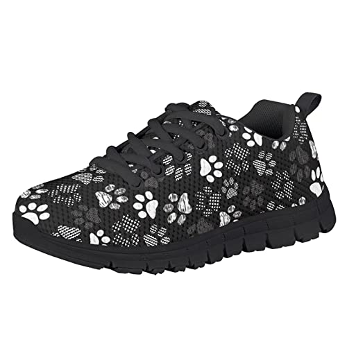 Paw Print Black White