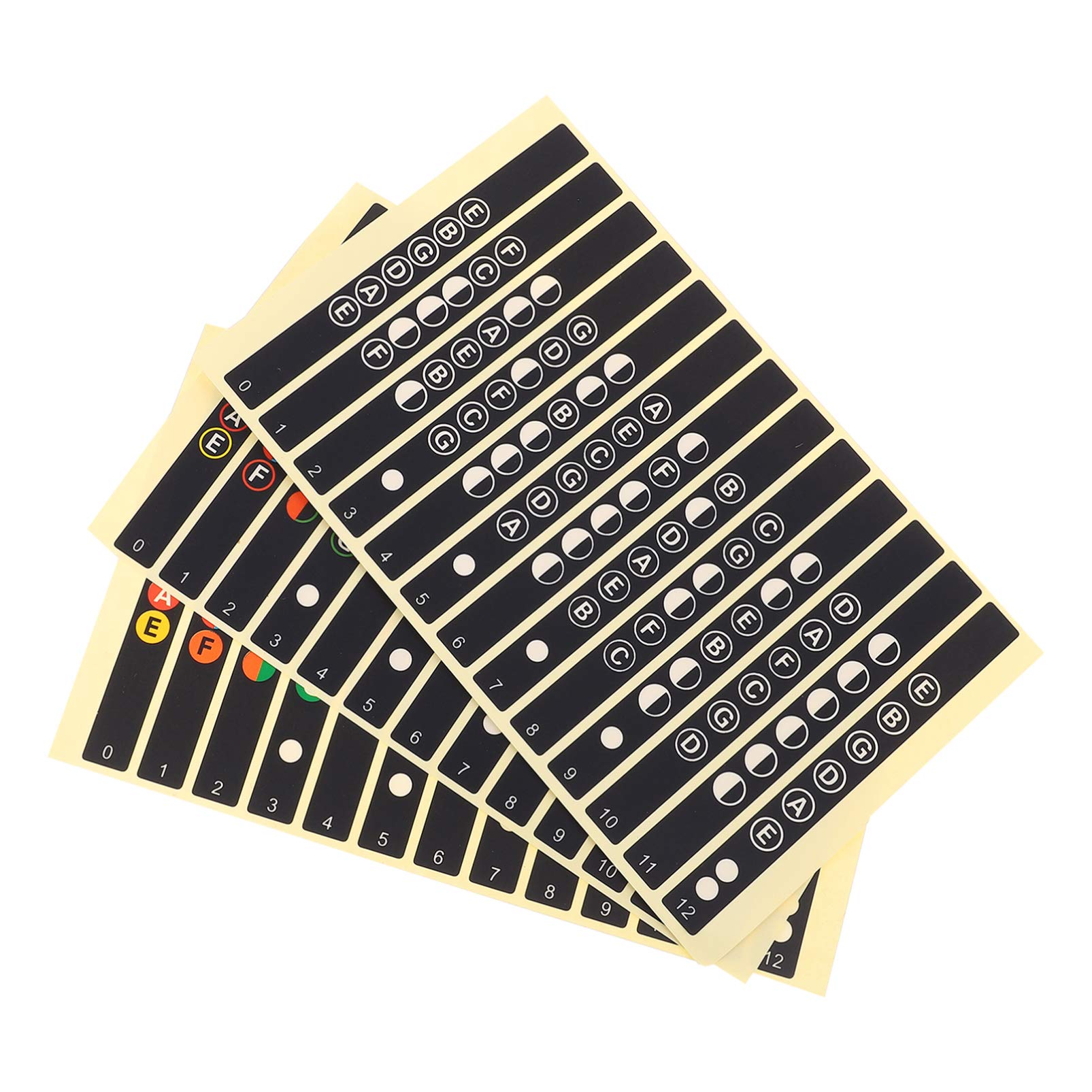 Healifty 12pcs Guitar Fretboard Stickers - Professional Fingerboard Decals with Note Markers for Kids & Beginners - Perfect for Learning Scales, Chords & Music Theory (Guitar Accessories) - Great for Home Practice, Music Lessons & Classroom Learning