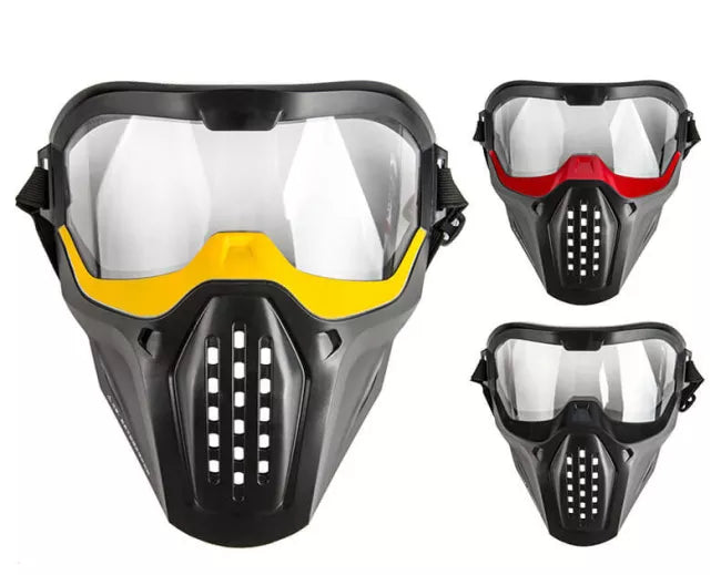 Tactical Protective Toy Blaster Face Mask for Kids - Safe Foam Dart Shooting Game Accessory - Perfect for Nerf Battles, Outdoor Play & Costume Parties