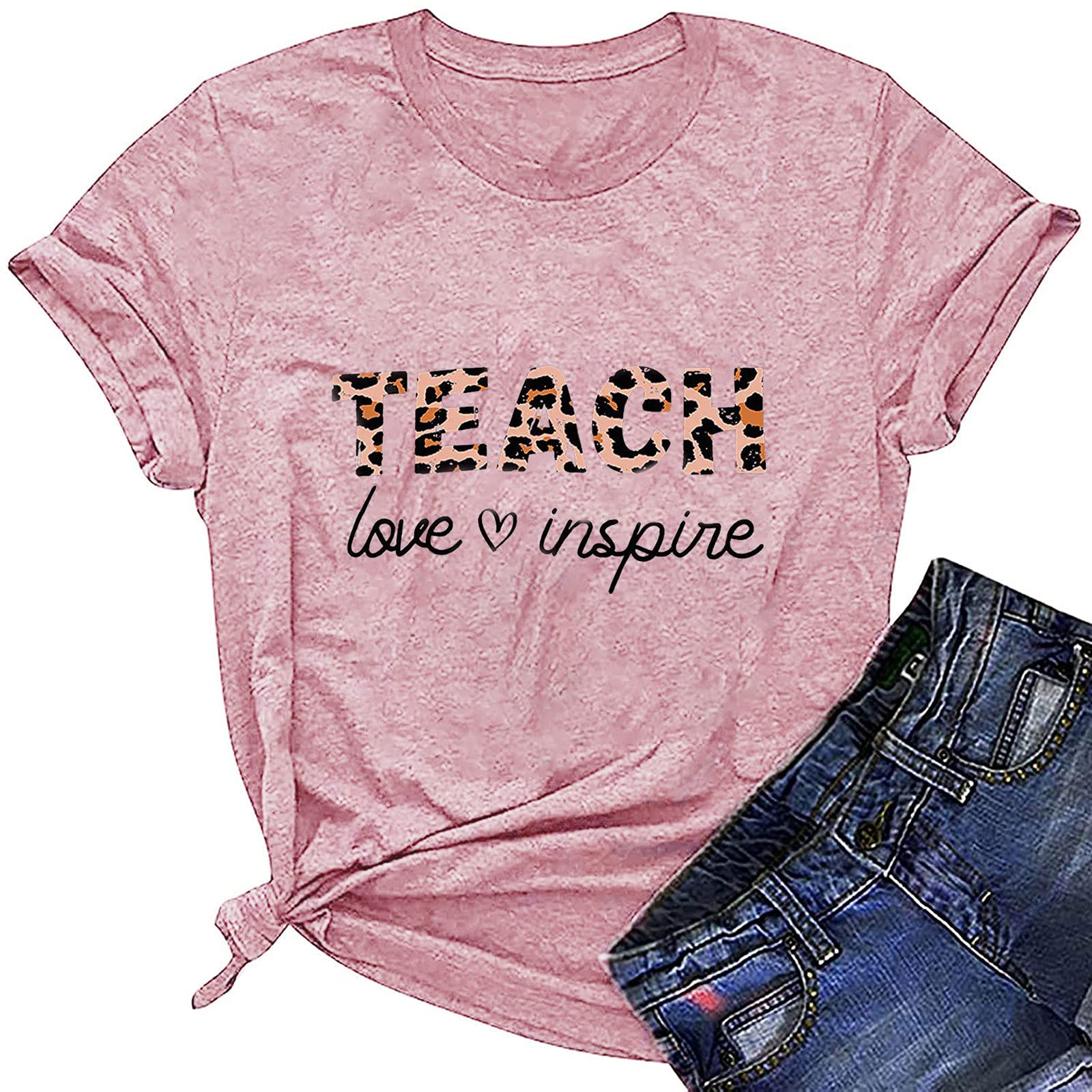 Trendy Rainbow Graphic Tees for Women - Cute Summer Tops & Casual Blouses - Perfect for Teachers, Work & Everyday Wear