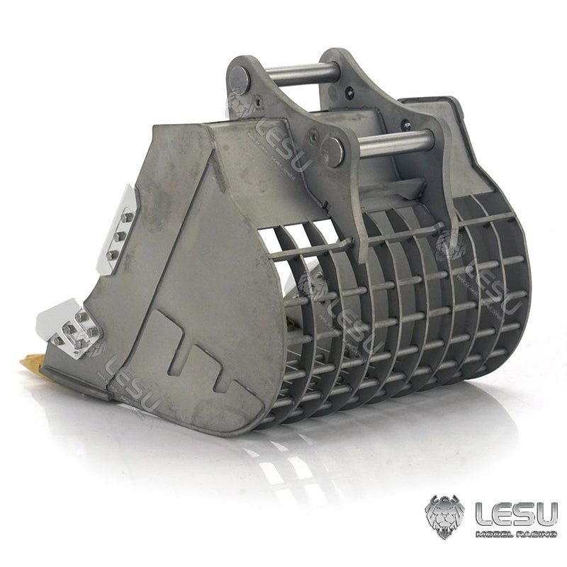 1/14 Scale Metal Rake Bucket with Three-Section Arm Grab Fork for LESU AC360 PC360 ET30H ET26L RC Hydraulic Excavator Model - Perfect for Construction Site Dioramas, RC Excavator Upgrades & Heavy Equipment Collectors