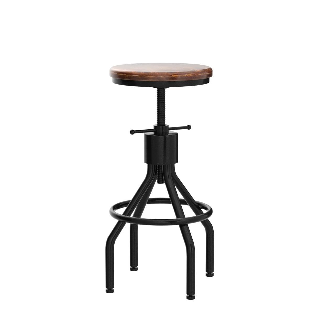 LOKKHAN Set of 2 Adjustable Height Industrial Bar Stools - 23
