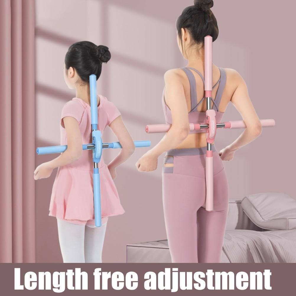 Retractable Yoga Stretching Stick - Posture Corrector & Humpback Correction Tool for Home Fitness | Portable Exercise Equipment for Yoga, Pilates & Physical Therapy