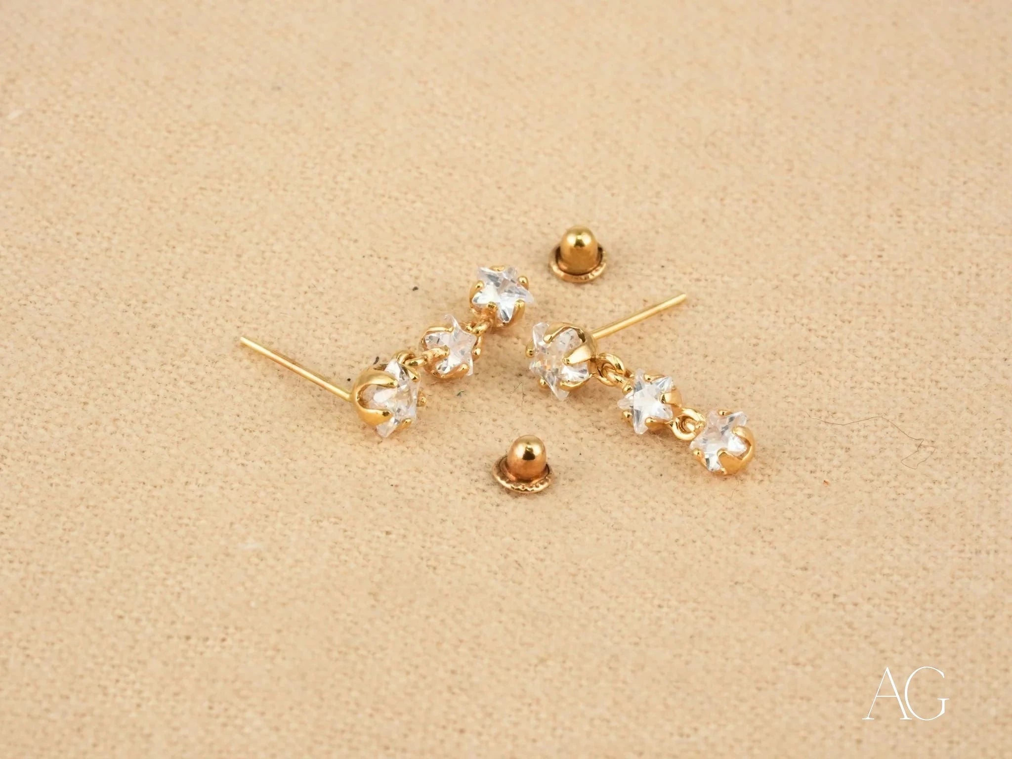 Stars Drop Earrings - Elegant Lightweight Dangle Earrings for Women | Perfect for Evening Parties, Weddings & Special Occasions
