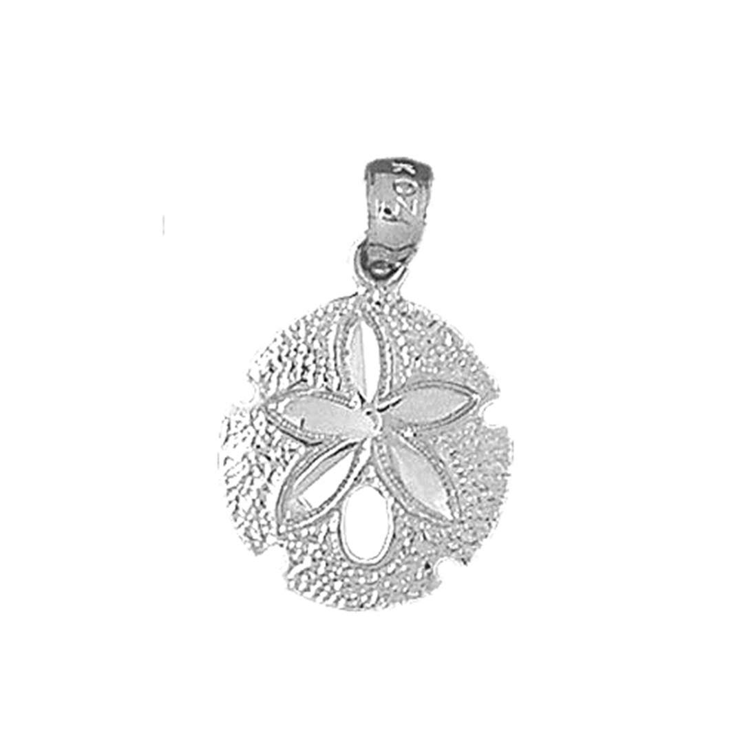 925 Sterling Silver Sand Dollar Pendant Necklace - 22mm Beach Jewelry for Women | Perfect Gift for Beach Lovers, Summer Vacation & Ocean Themed Outfits