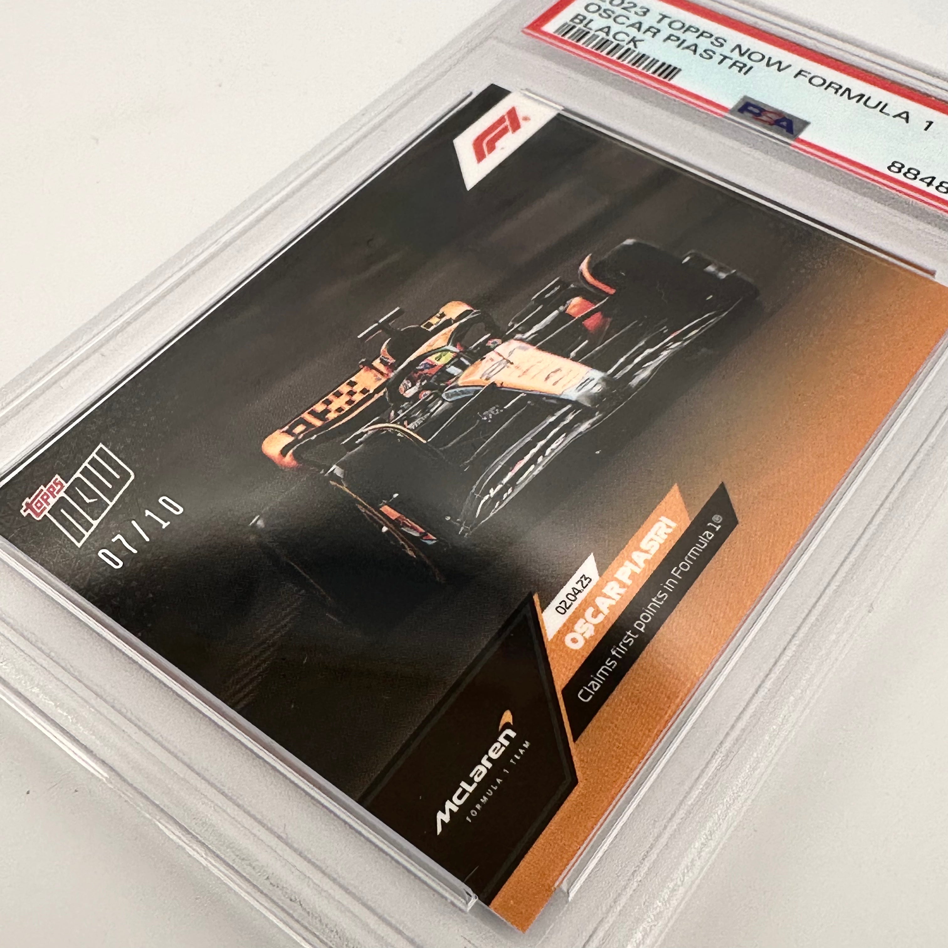 2023 Topps Now Oscar Piastri #8 Black PSA 9 POP 1 - Rare Collectible Trading Card for Sports Memorabilia & F1 Racing Fans