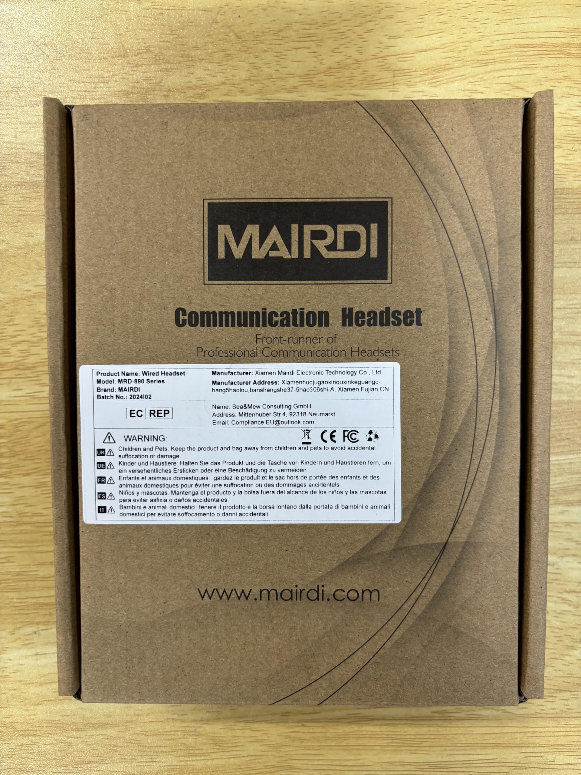 MAIRDI USB Headset with Noise Canceling Microphone for PC, Laptop - Computer Headset for Office Work, Call Center, Business Softphone, Teams & Zoom Meetings - Perfect for Remote Work & Online Classes