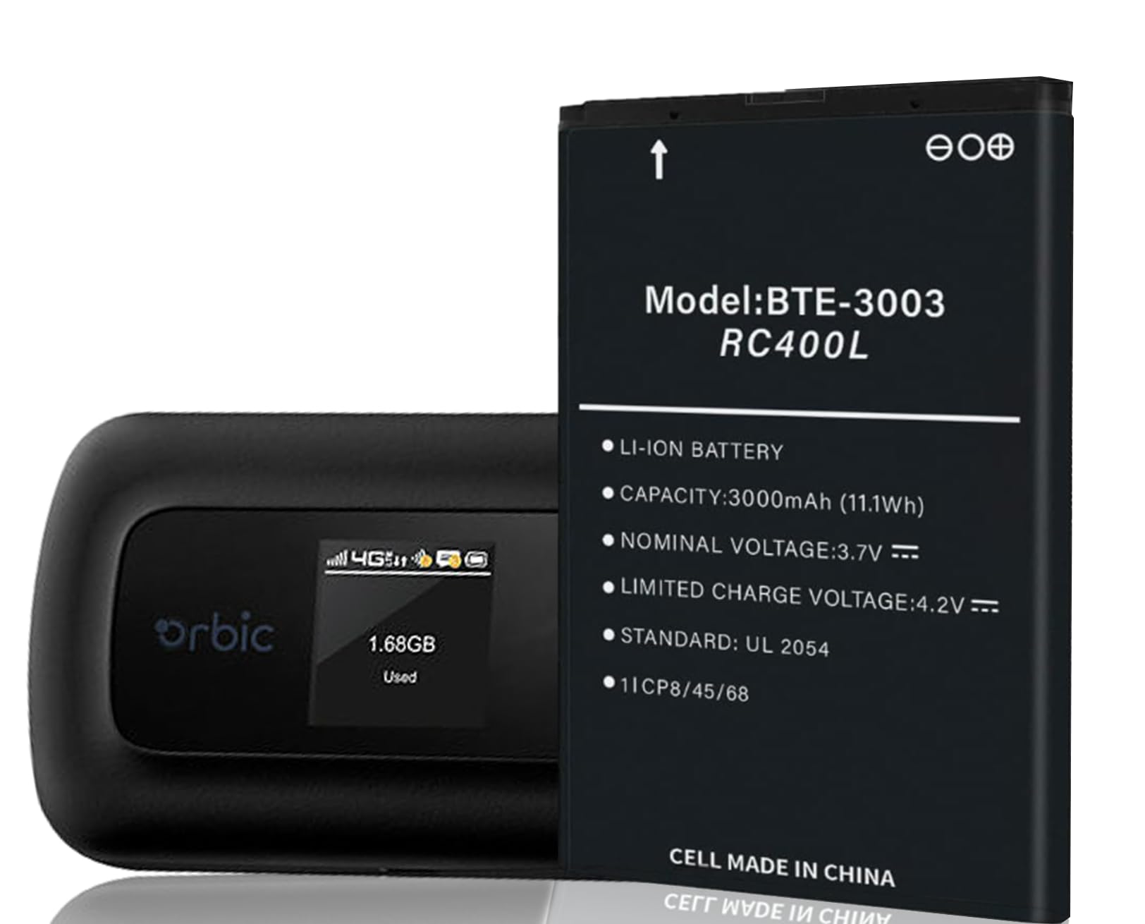BTE-3003 3000mAh Replacement Battery for Verizon Orbic Speed RC400L Mobile Hotspot - Perfect for Travel, Remote Work & Emergency Internet Backup
