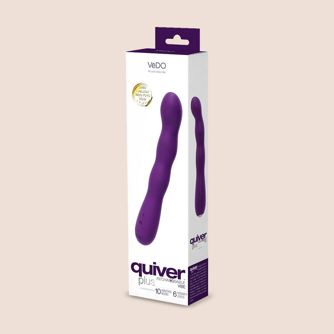 VeDO Quiver Plus Rechargeable G-Spot Vibrator - Powerful & Waterproof Clitoral Stimulator for Women - Perfect for Solo Play & Couples Intimacy
