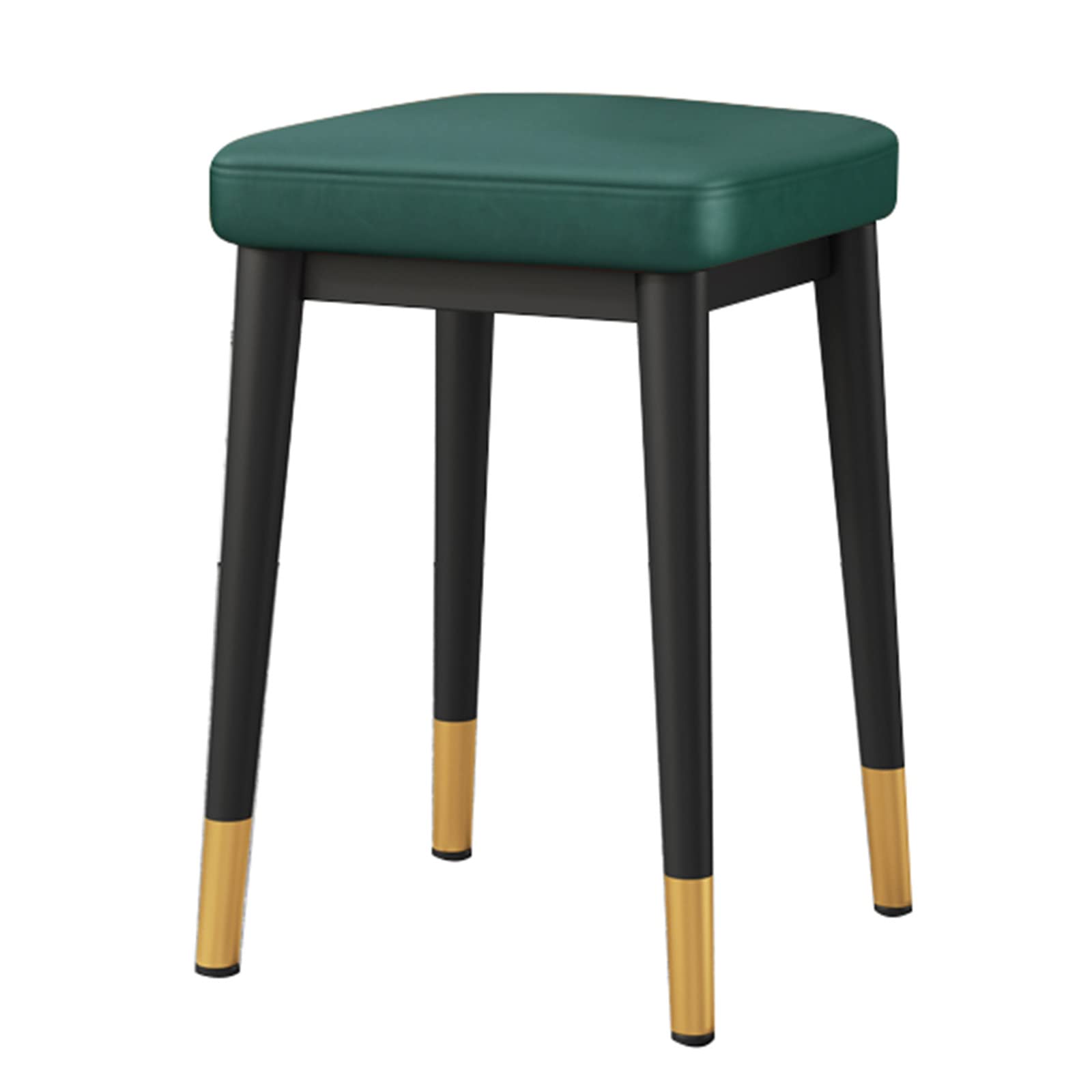 SSDM Stacking Chair with PU Leather Cushion - Makeup Vanity Stool, Piano Bench Seat - Easy Assembly for Home Salon, Dressing Room & Music Studio