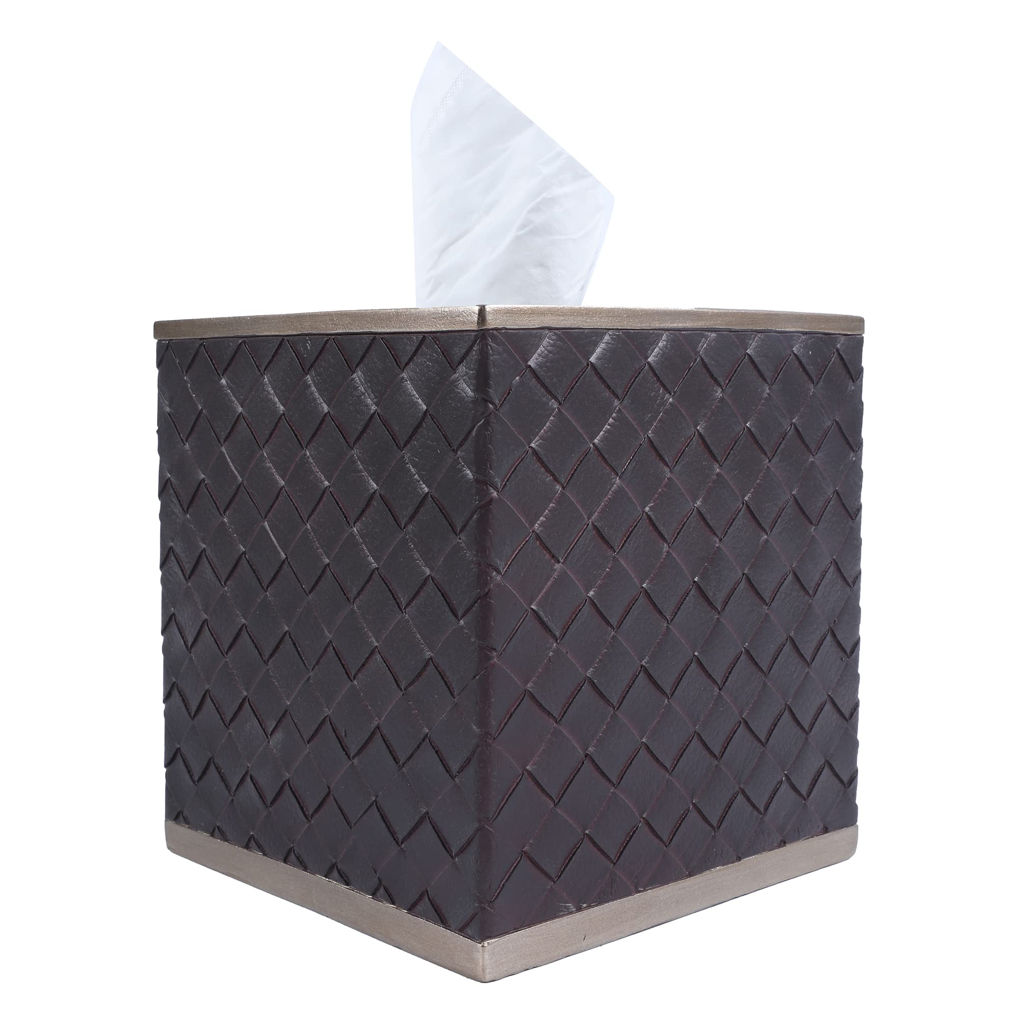 Modern Square Tissue Box Cover Holder - Stylish Bathroom & Vanity Decor, Unique Design for Countertops, Bedroom & Living Room Accessories | Perfect for Home, Office & Hotel Decorations