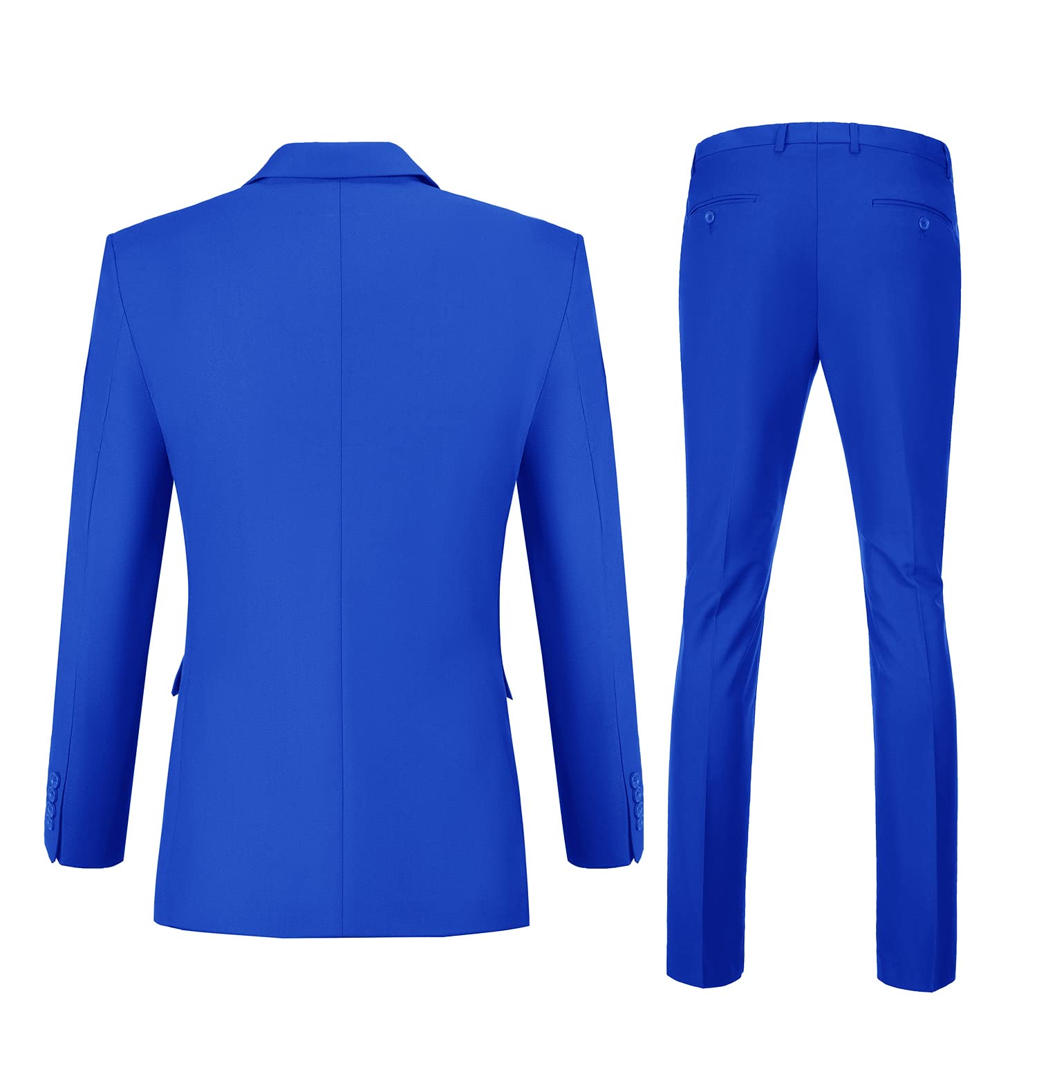 Men's Slim Fit 2-Piece Suit Set - Wedding Tuxedo & Groomsmen Blazer with Tie | Formal Prom, Business & Special Occasion Attire