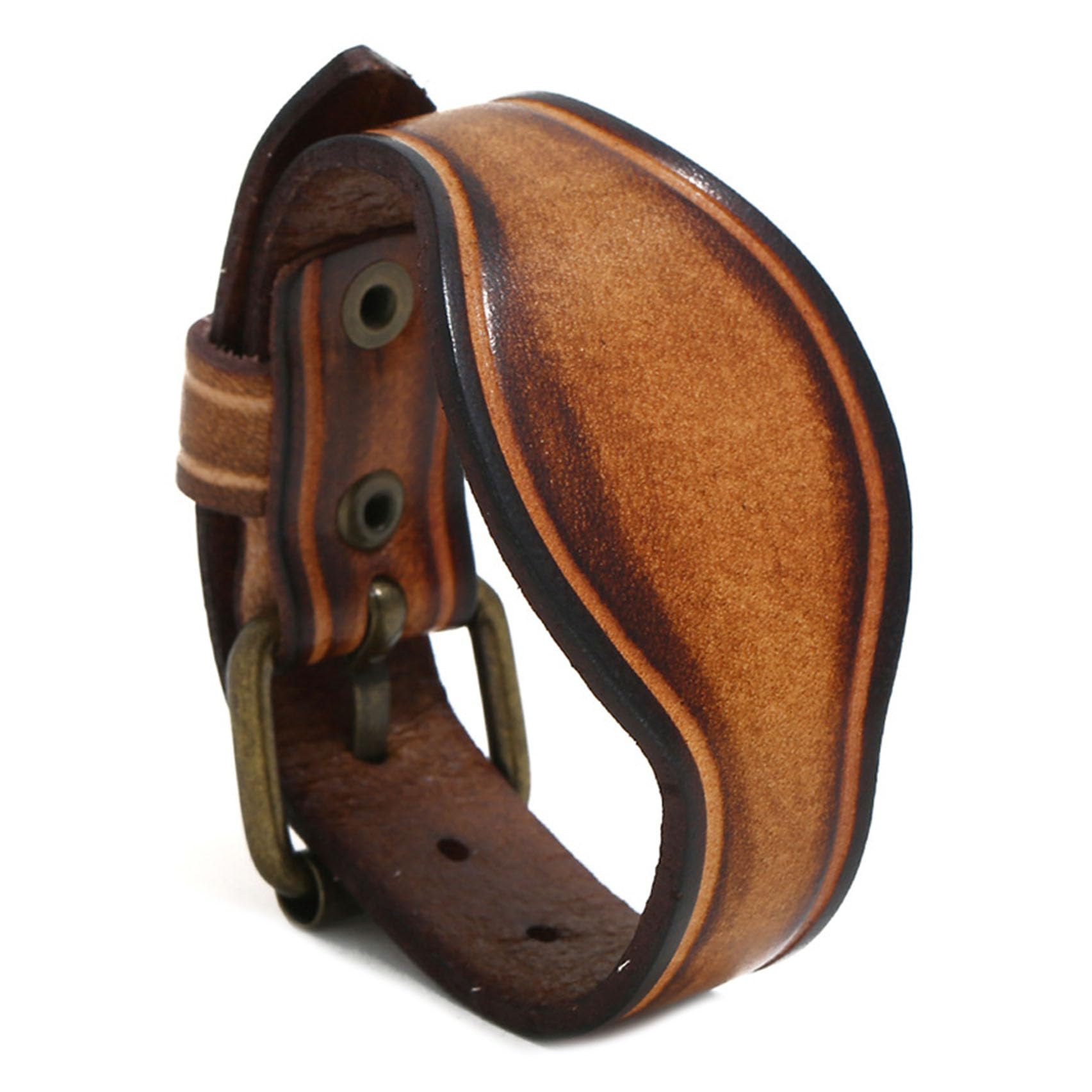 Punk Rock Retro Faux Leather Wristband - Adjustable Belt Buckle Arm Cuff Bracelet for Men & Women - Perfect for Concerts, Costume Parties & Gothic Fashion