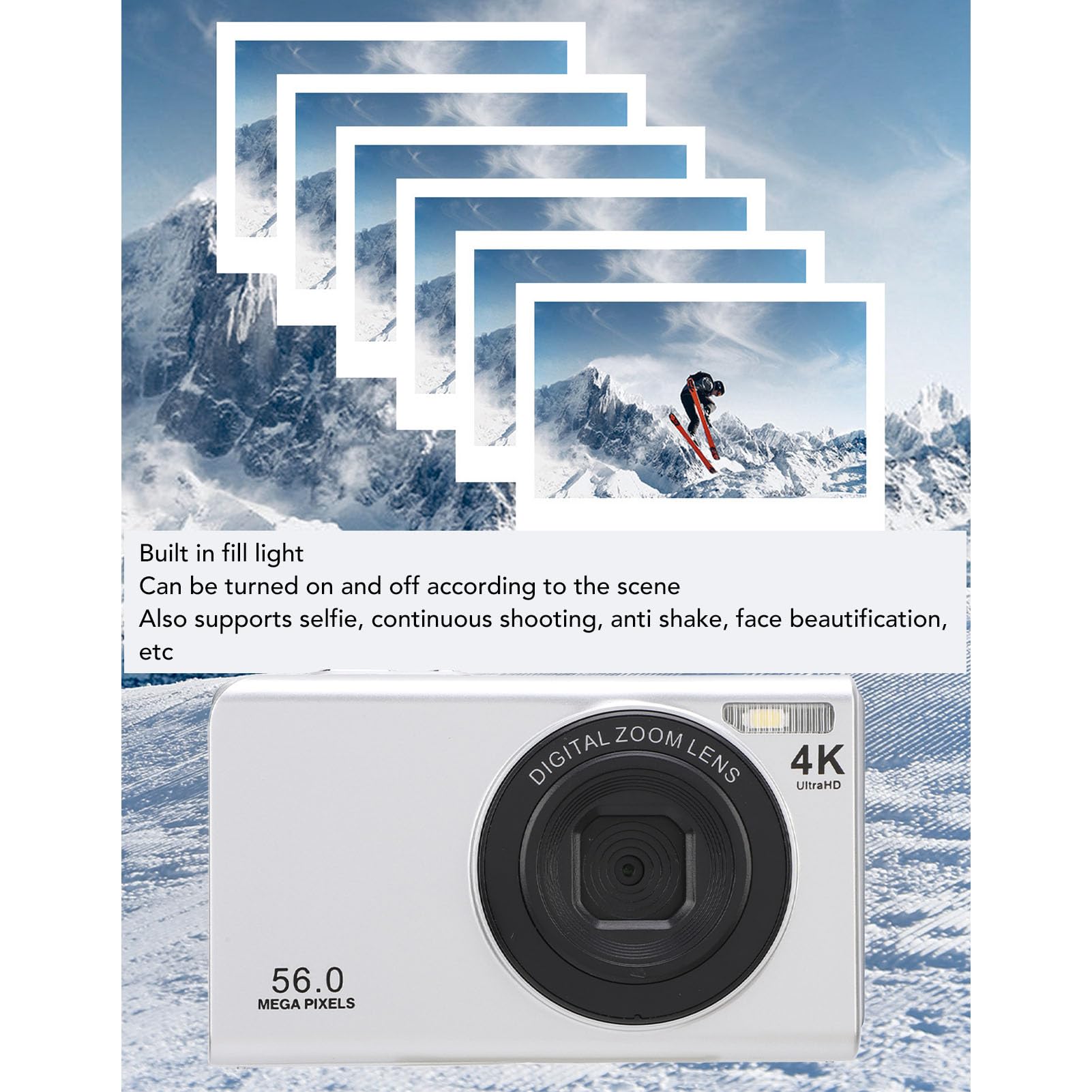 56MP 4K Digital Camera with 2.4