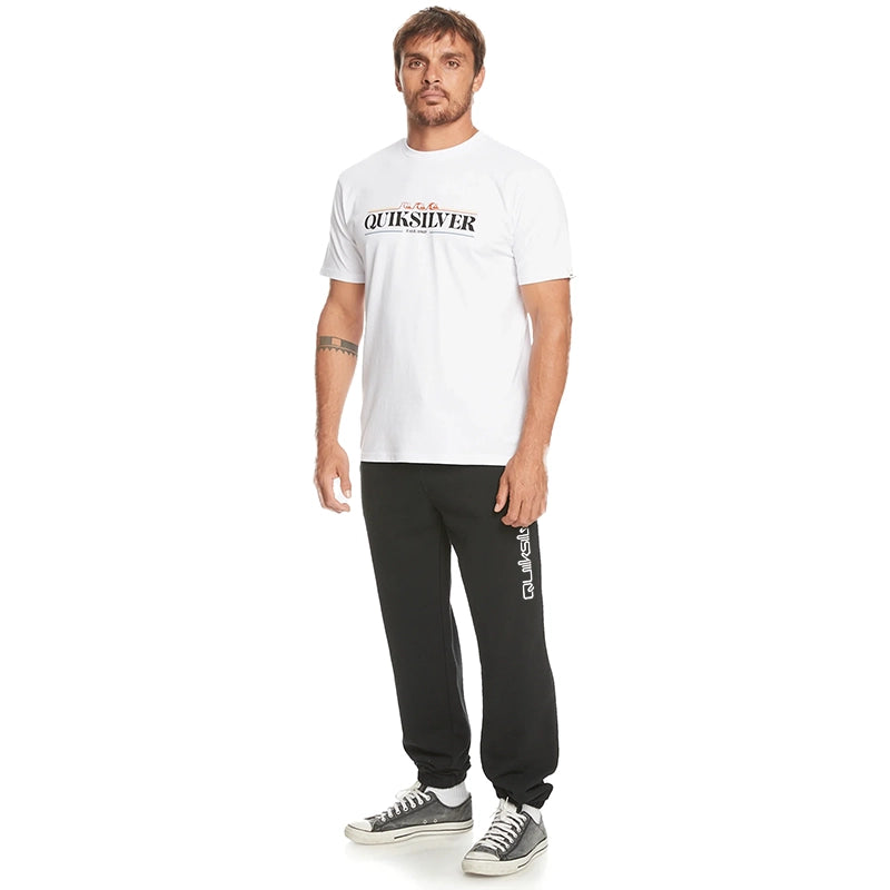 Quiksilver Graphic Black Sweatpants for Men - Comfortable Casual Joggers for Gym, Lounge & Everyday Wear