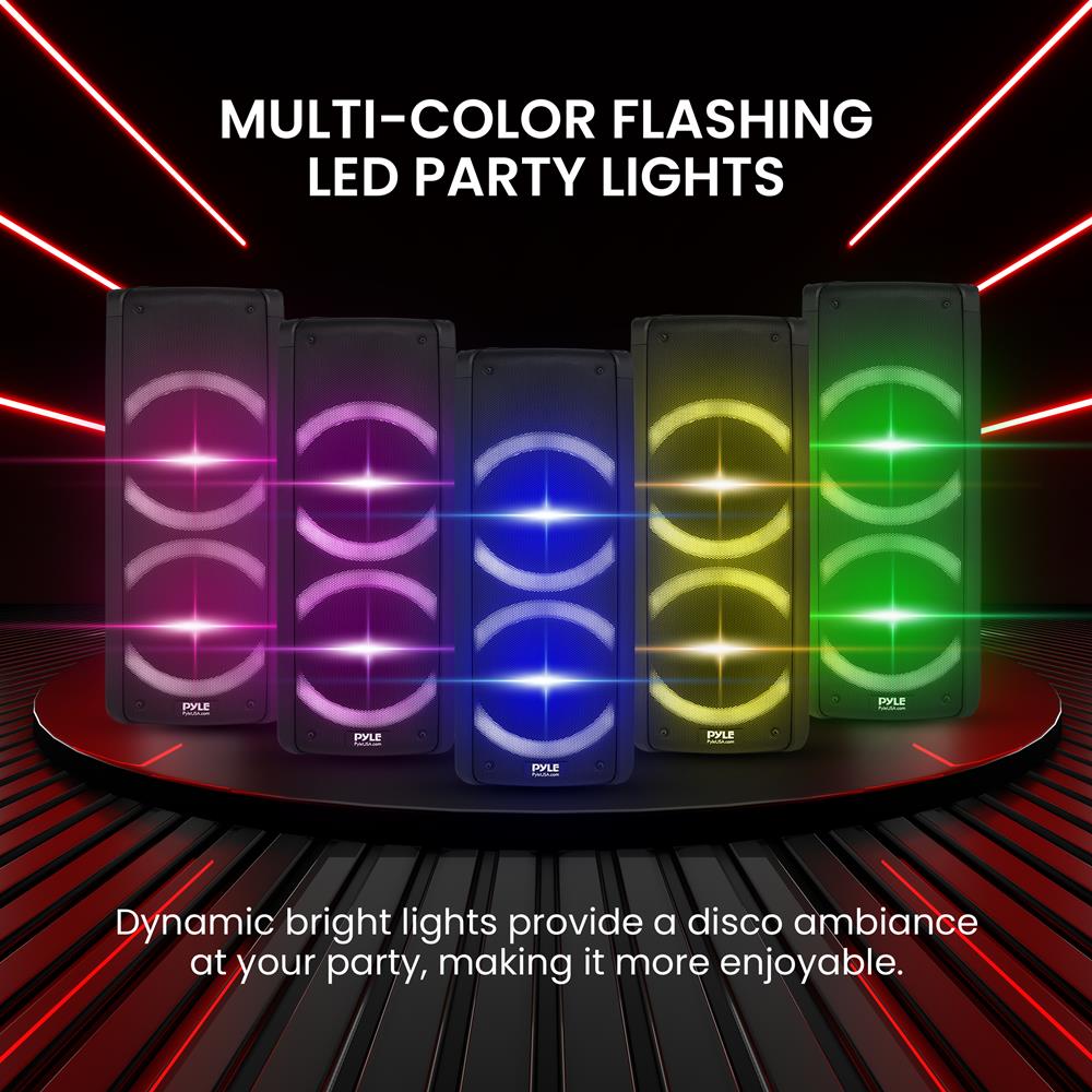 Portable Wireless PA System with Bluetooth - Rechargeable Battery, 1000W Output for Outdoor Events, Parties, and Public Speaking