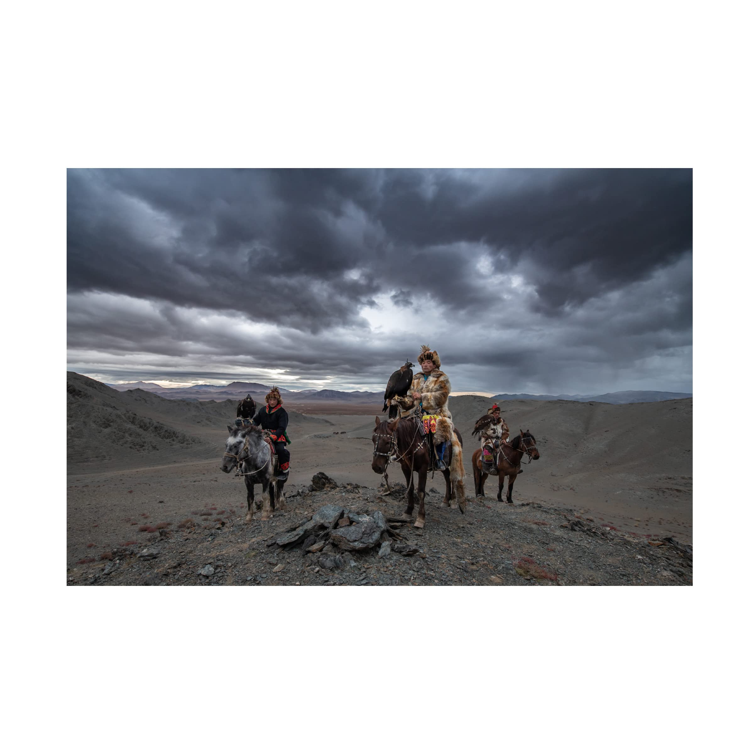 Trademark Fine Art 'The Hunters' Canvas Wall Art by Marc Pelissier - Premium Wildlife Painting for Living Room, Office & Home Decor