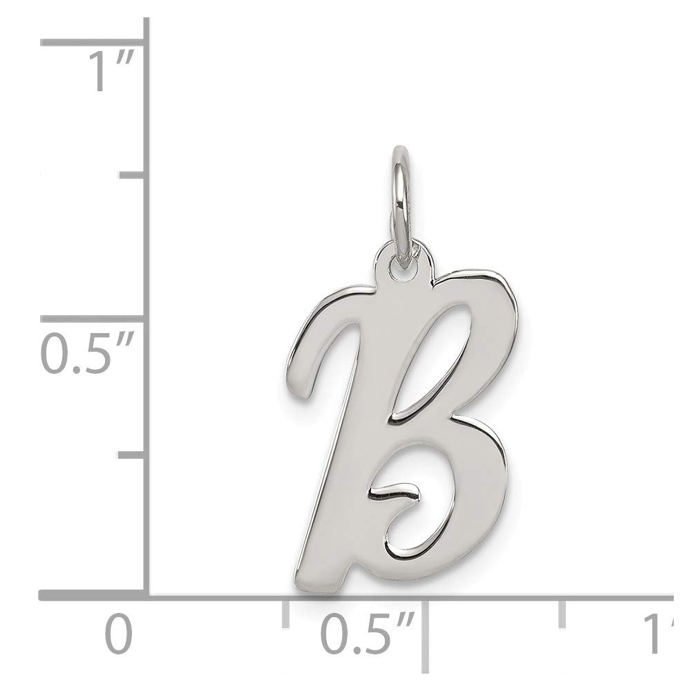 Sterling Silver Medium Script Initial A Charm Pendant - Personalized Jewelry Gift for Women, Engraved Monogram Necklace - Perfect for Birthdays, Anniversaries & Special Occasions