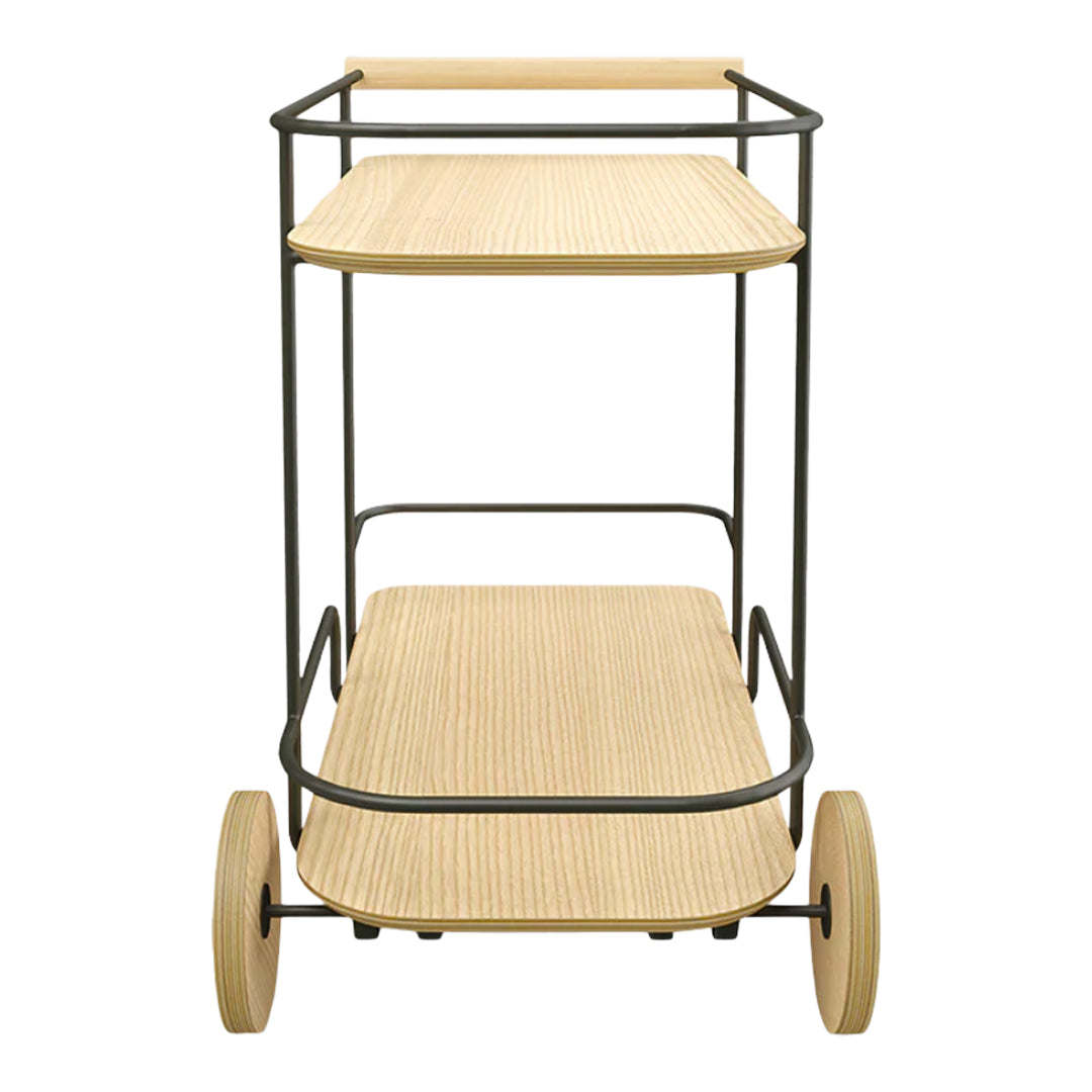 Gus Modern Arcade Bar Cart - Stylish Rolling Drink Cart with Storage Shelves for Home Bar, Living Room, or Party Serving - Perfect for Cocktails, Wine, and Entertaining Guests
