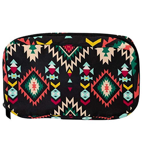 Ethnic Pattern Toiletry Bag for Women - Waterproof Travel Cosmetic Pouch & Makeup Organizer - Perfect for Gym, Vacation, and Daily Essentials Storage