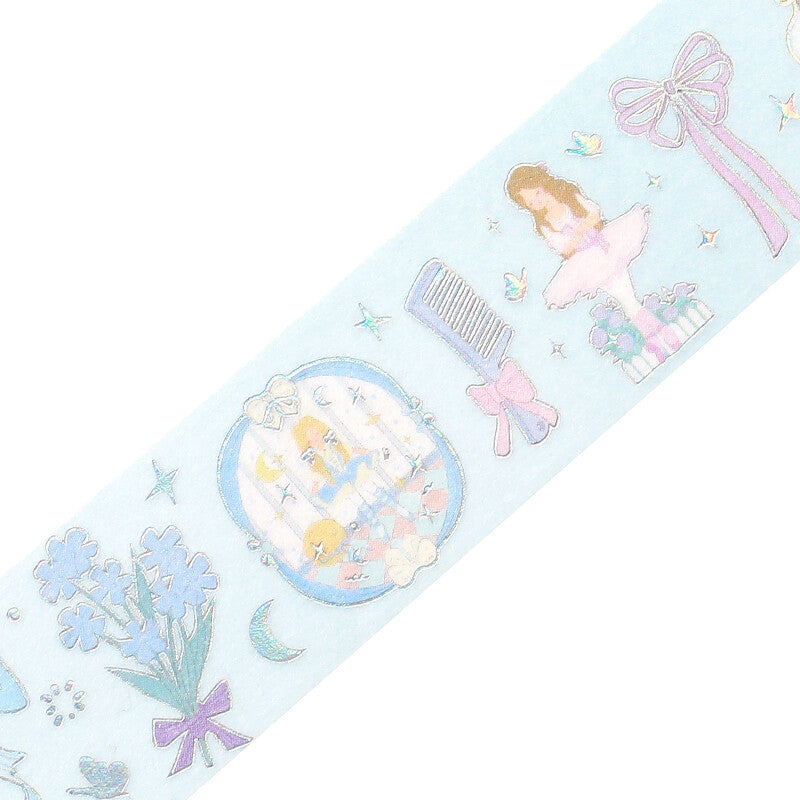 Ballerina Blue Washi Tape - Decorative Japanese Paper Tape for Scrapbooking, Journaling, Gift Wrapping & DIY Crafts - Perfect for Bullet Journals, Planners, and Home Decor