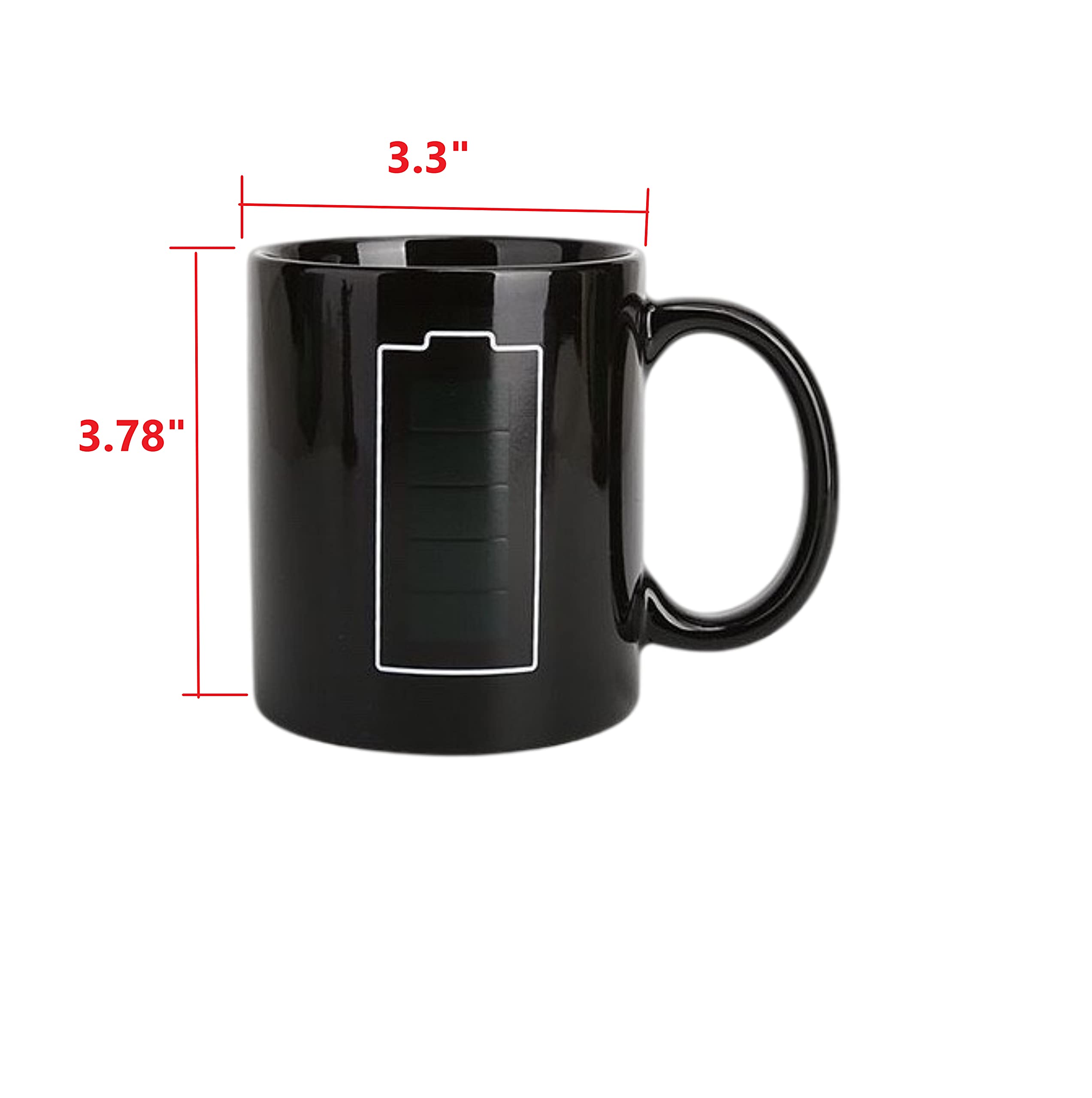 Heat Sensitive Color Changing Coffee Mug - 12oz Magic Ceramic Cup with Fun Heat-Activated Design, Great for Gifts & Office Use (Battery Not Included) | Perfect for Coffee Lovers, Novelty Gifts & Home Decor