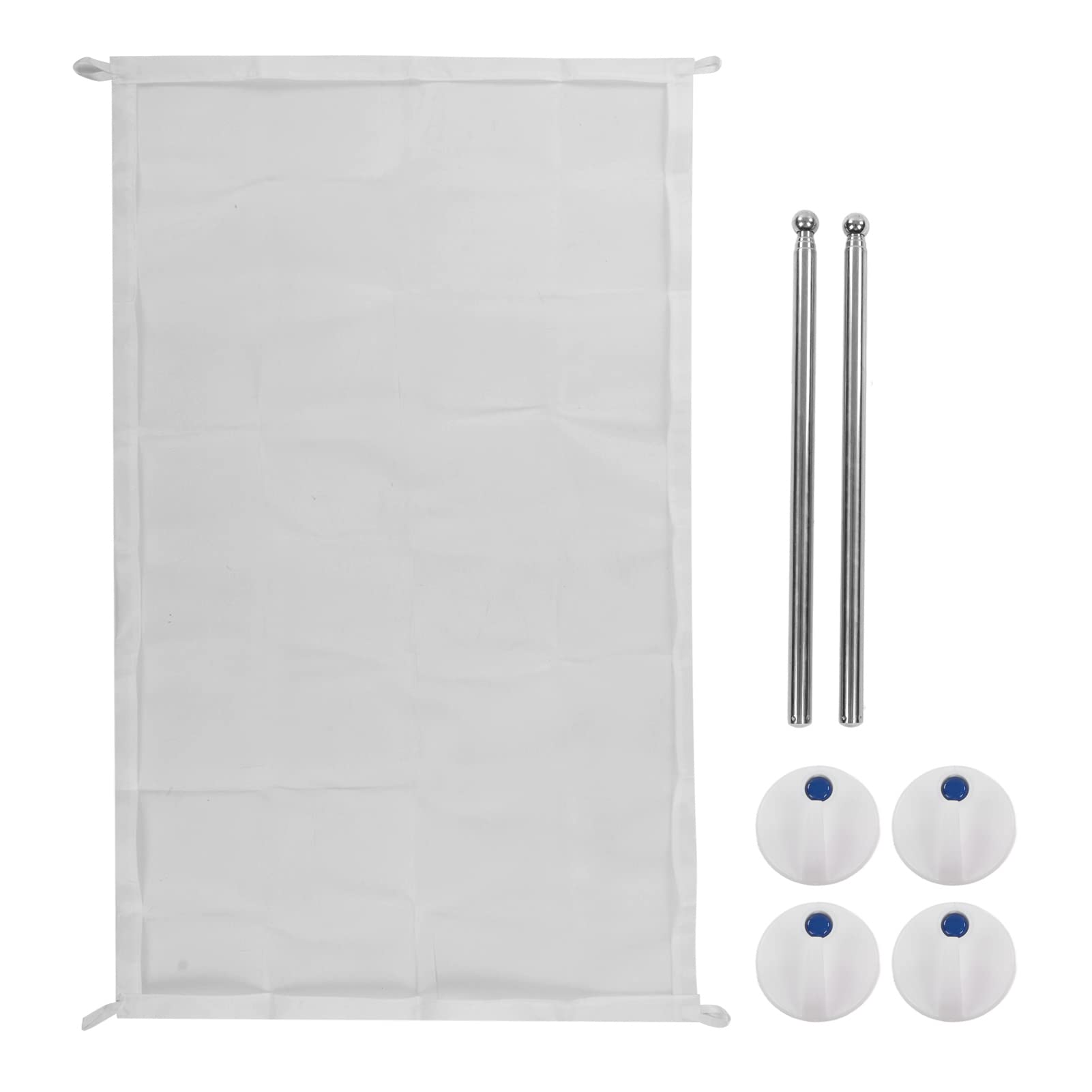 Expandable Dog Gate for Doorways - 72 x 100cm Pet Safety Barrier with Telescopic Rods | Portable Mesh Fence for Bedroom, Hallway & Stairs | Indoor Pet Containment Solution