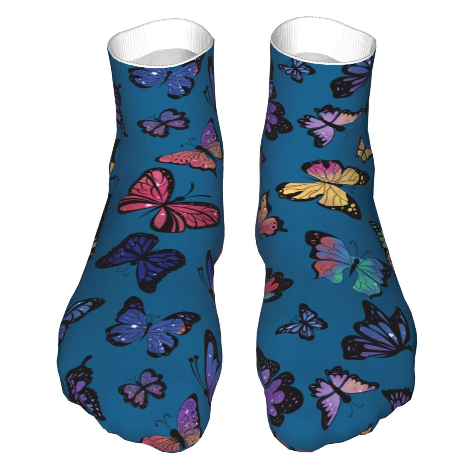 Breathable Sugar Skull Low Cut Sports Socks - Moisture Wicking Running & Casual Crew Socks - Calf Socks Gift for Athletes & Everyday Wear