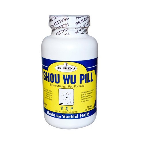 Wholesale Dr. Shens Shou Wu Youthful Hair Pill - 700mg Herbal Supplement for Hair Growth & Anti-Aging - 200 Tablets - Natural Black Hair Treatment - Perfect for Thinning Hair & Premature Graying