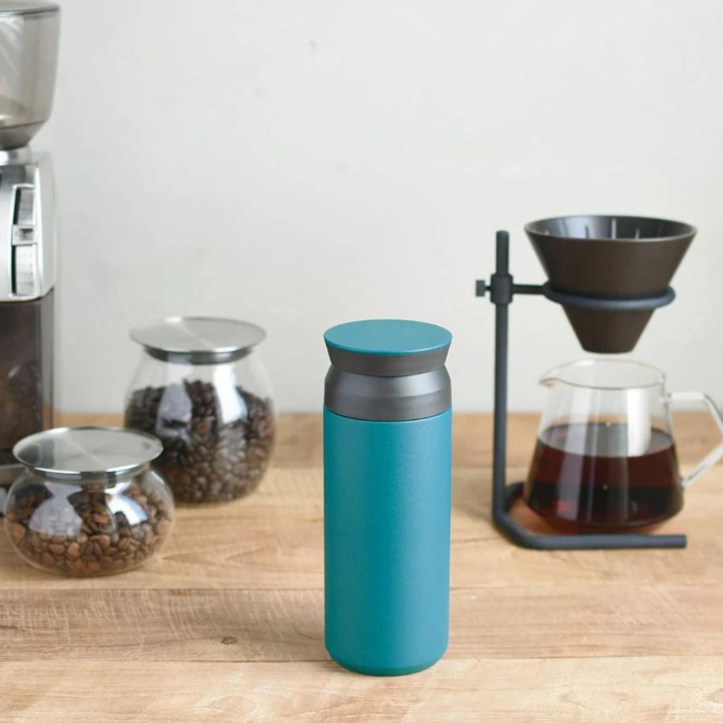 Kinto Travel Tumbler 350ml - Insulated Stainless Steel Water Bottle with Lid, Leakproof & BPA Free, Perfect for Coffee, Tea & Cold Drinks - Ideal for Office, Gym, Hiking & Travel (Turquoise)
