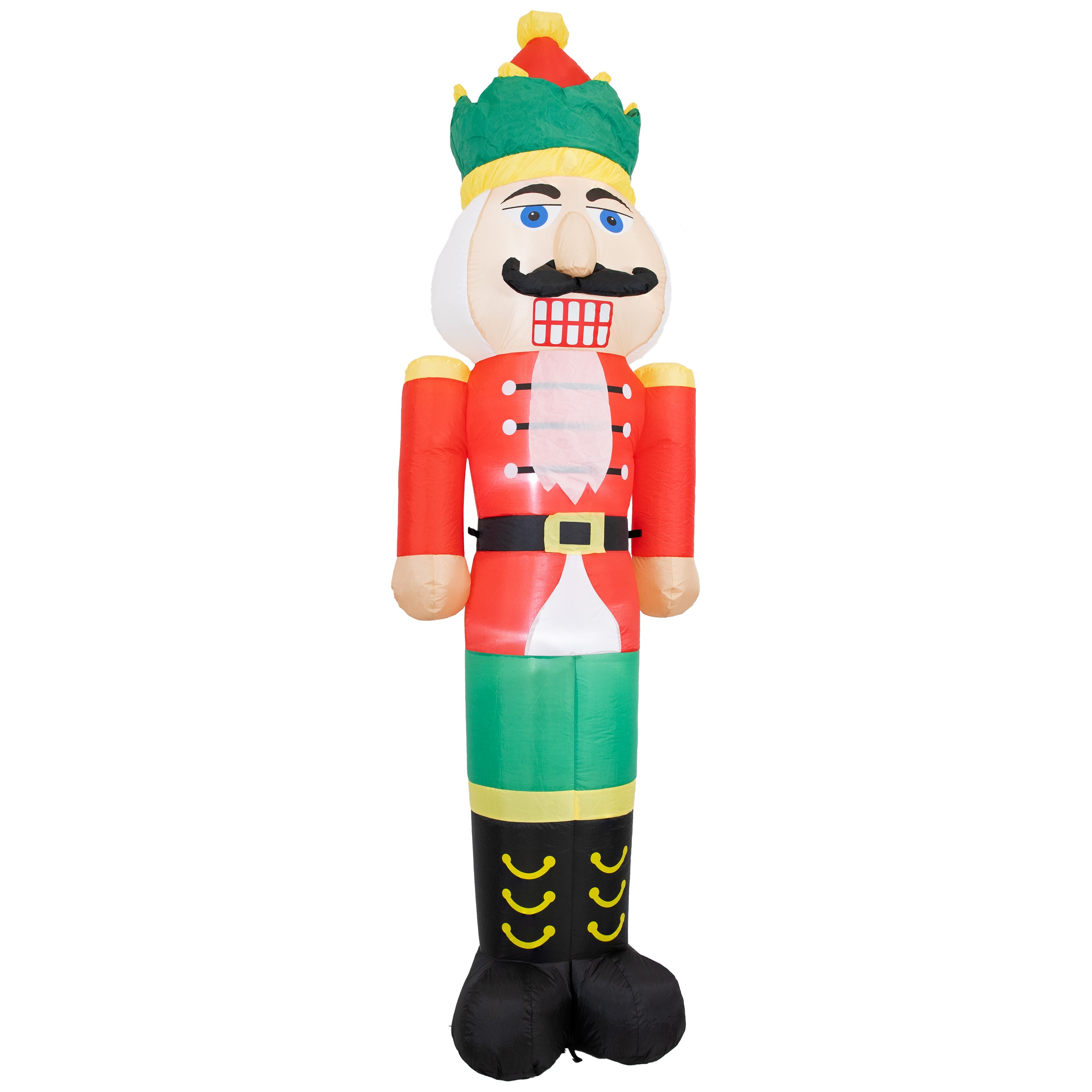 Sunnydaze 8-Foot Nathaniel the Nutcracker Inflatable Outdoor Christmas Decoration for Yard, Lawn, and Holiday Party Decor
