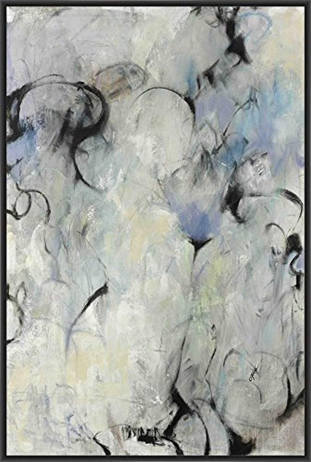 9-15056 Swing Loop Canvas Wall Art - Black | Modern Home Decor for Living Room, Bedroom & Office