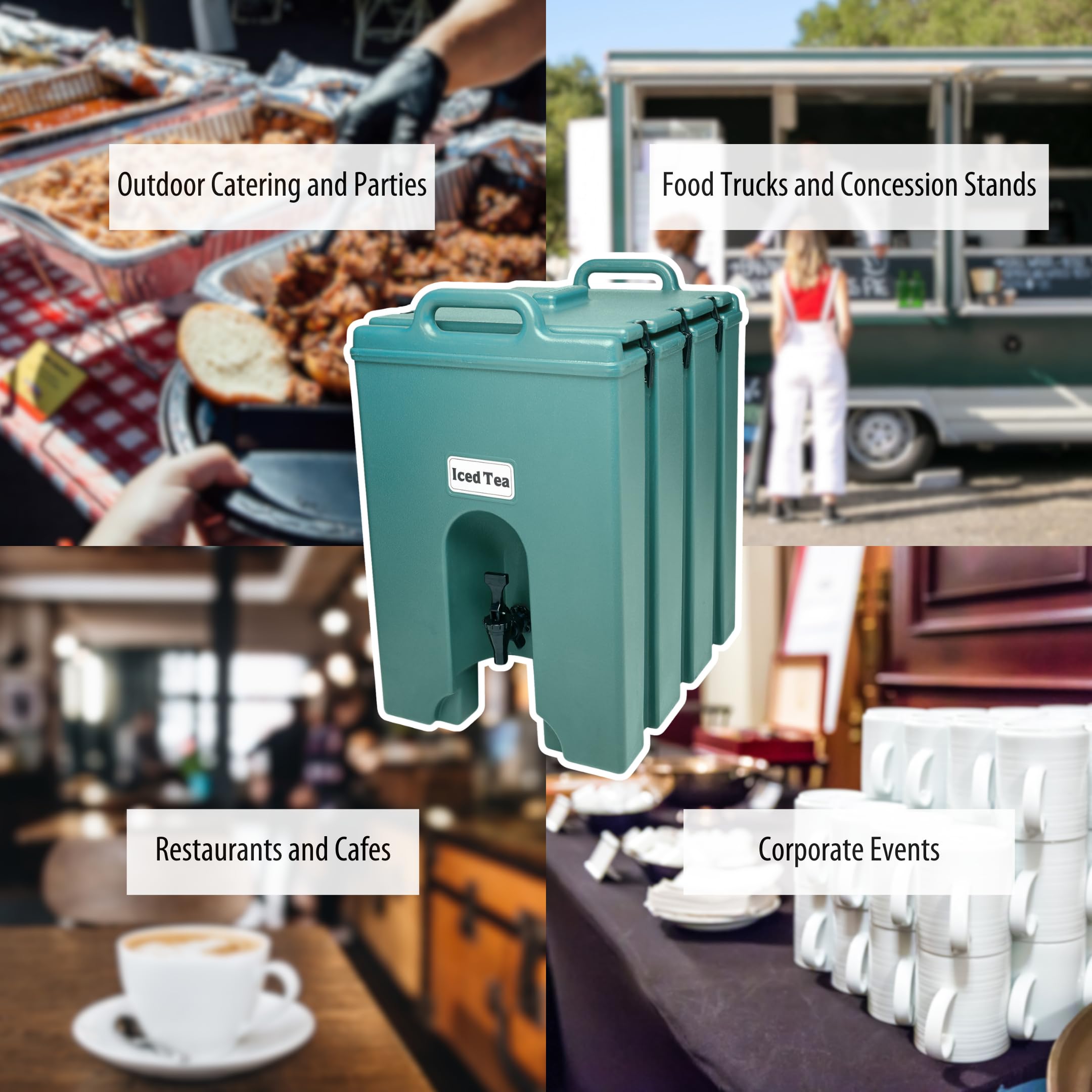 Cambro (1000LCD401) 11.75 Gallon Camtainer® Beverage Dispenser - Perfect for Parties, Restaurants, and Catering Events